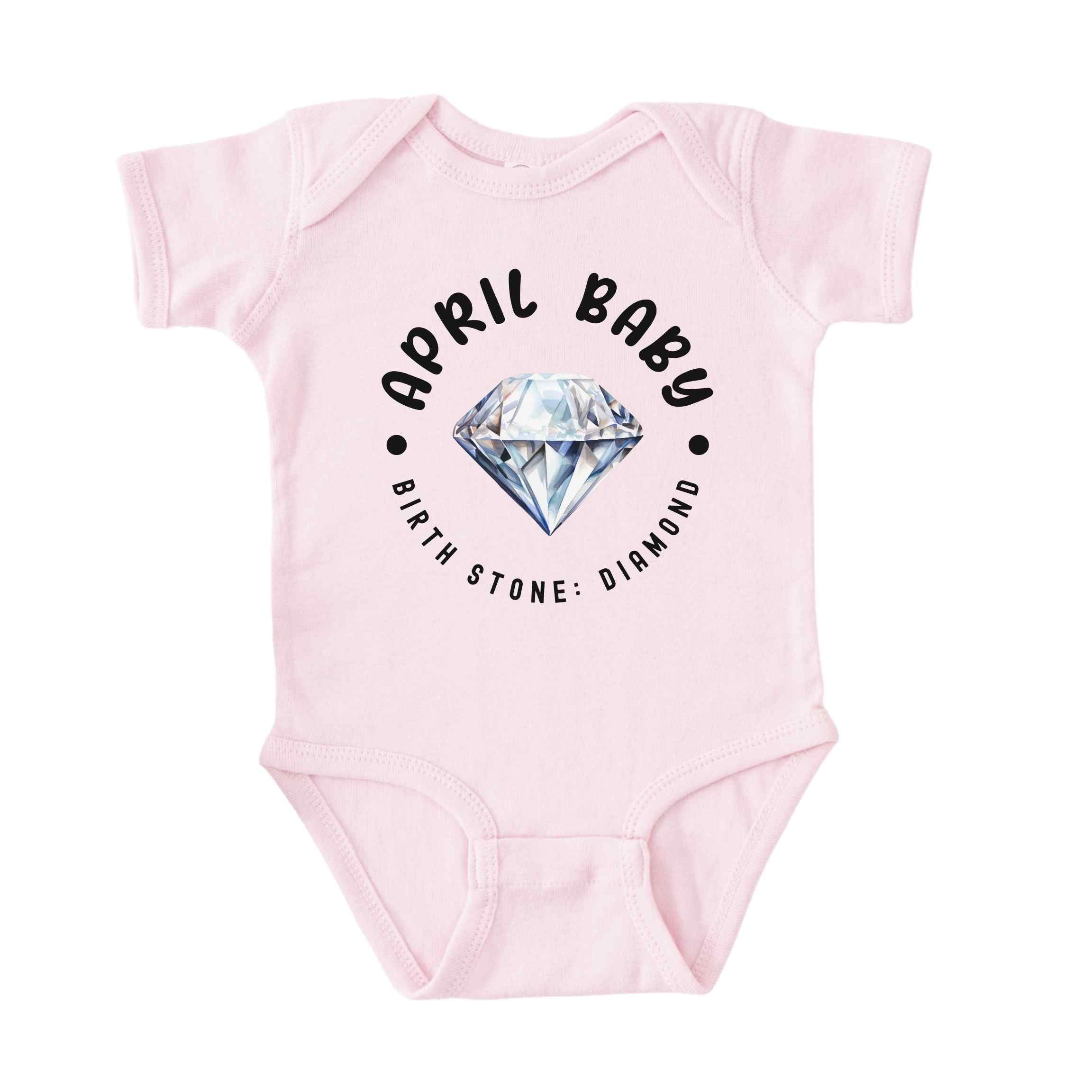 April Baby Birth Stone Bodysuit