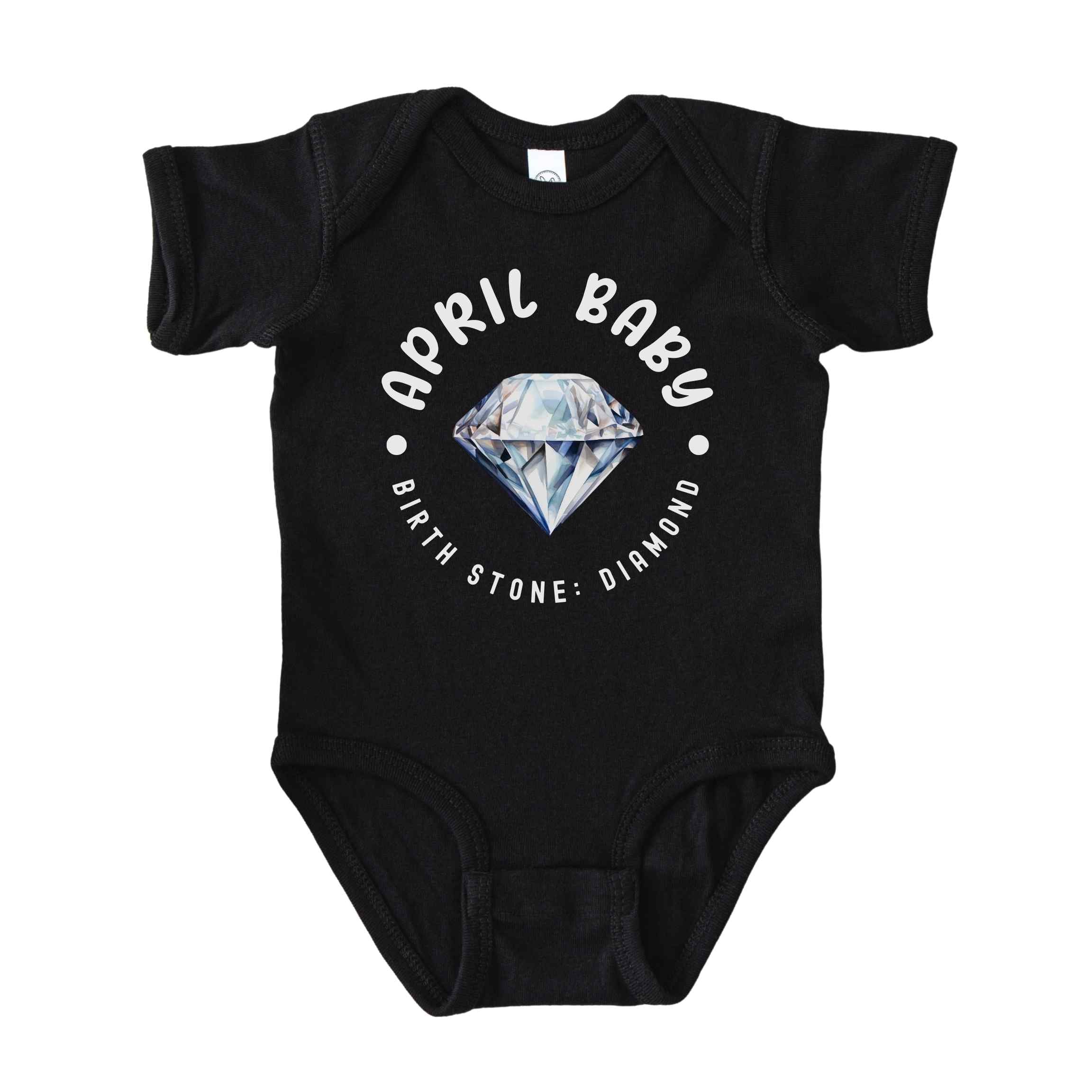 April Baby Birth Stone Bodysuit