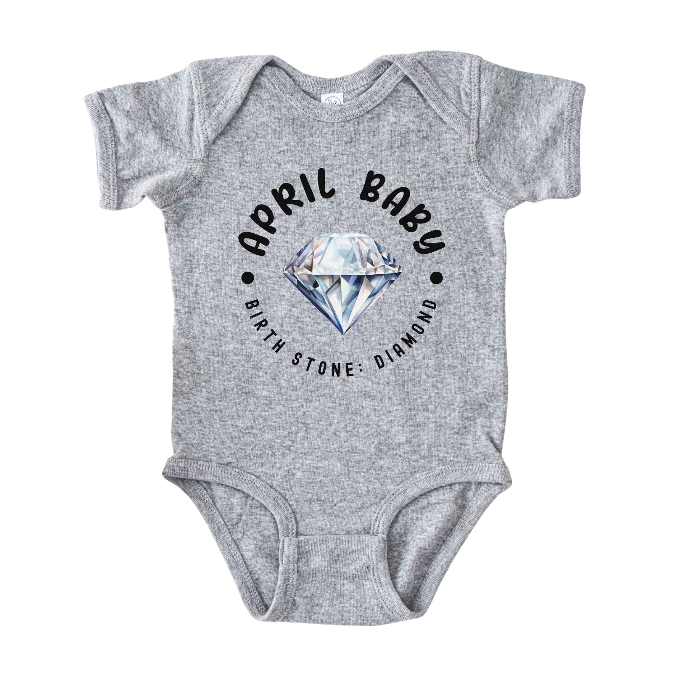 April Baby Birth Stone Bodysuit