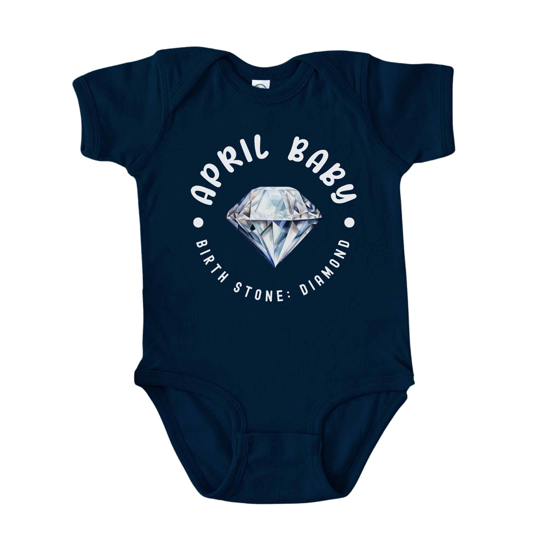 April Baby Birth Stone Bodysuit