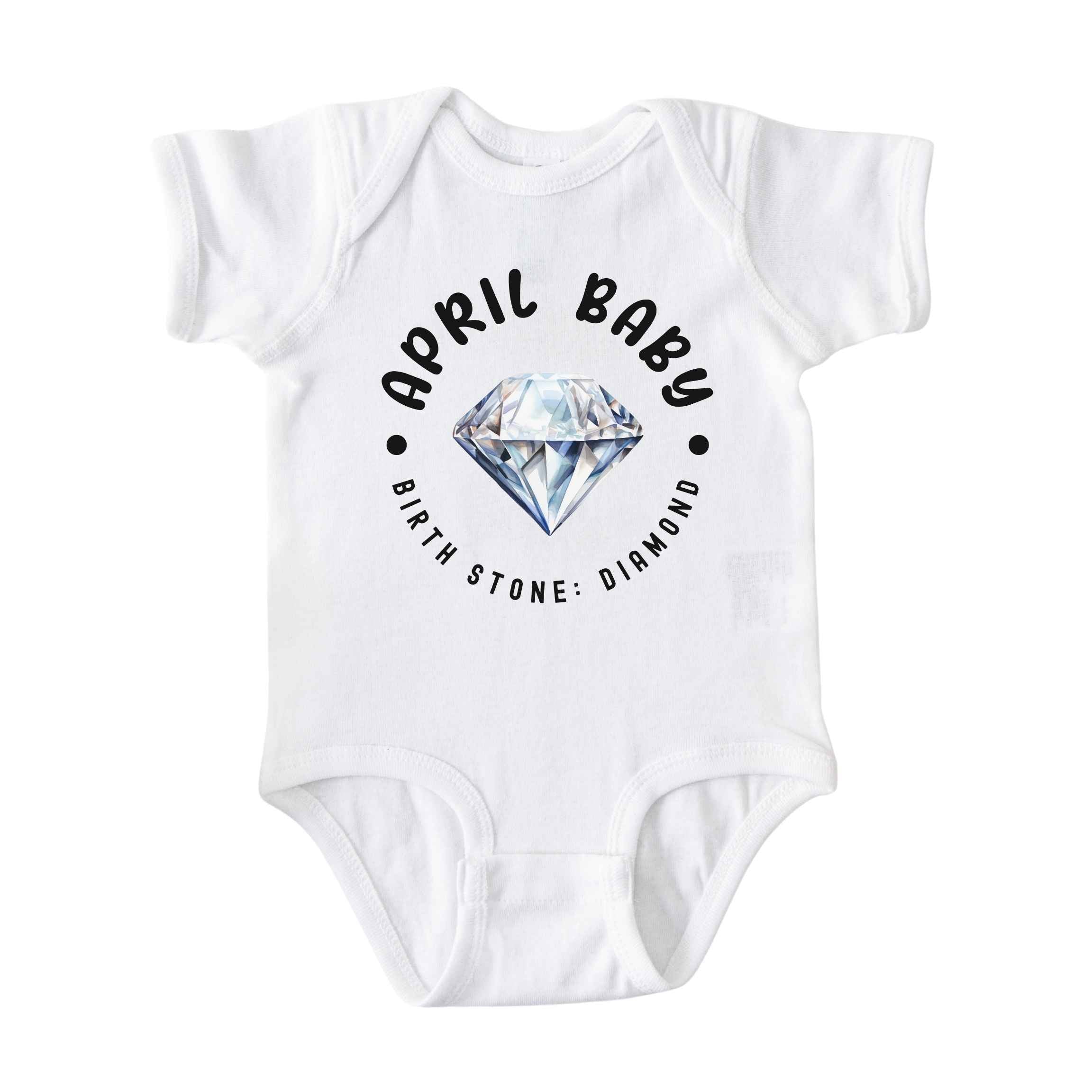 April Baby Birth Stone Bodysuit