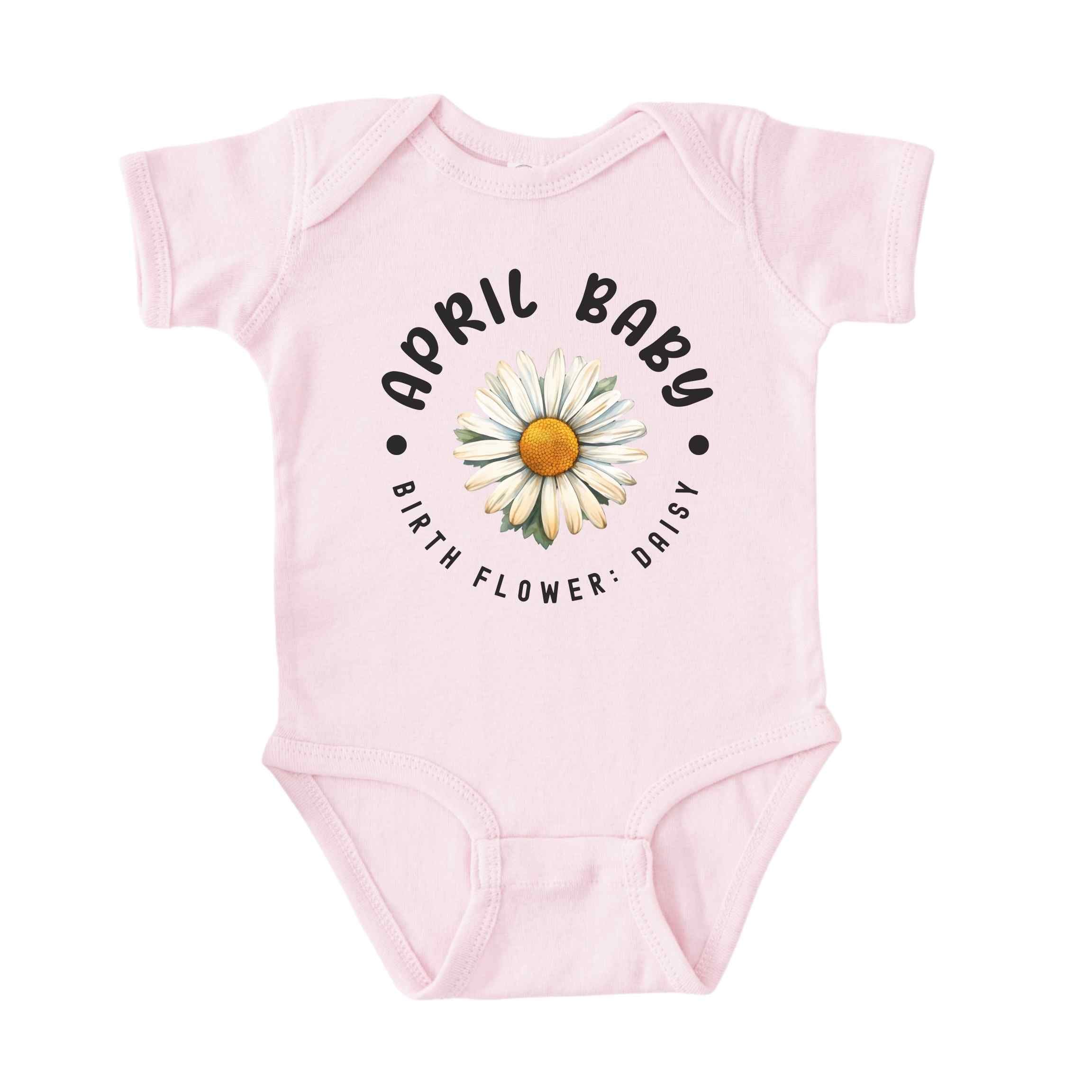 April Baby Main Birth Flower Bodysuit