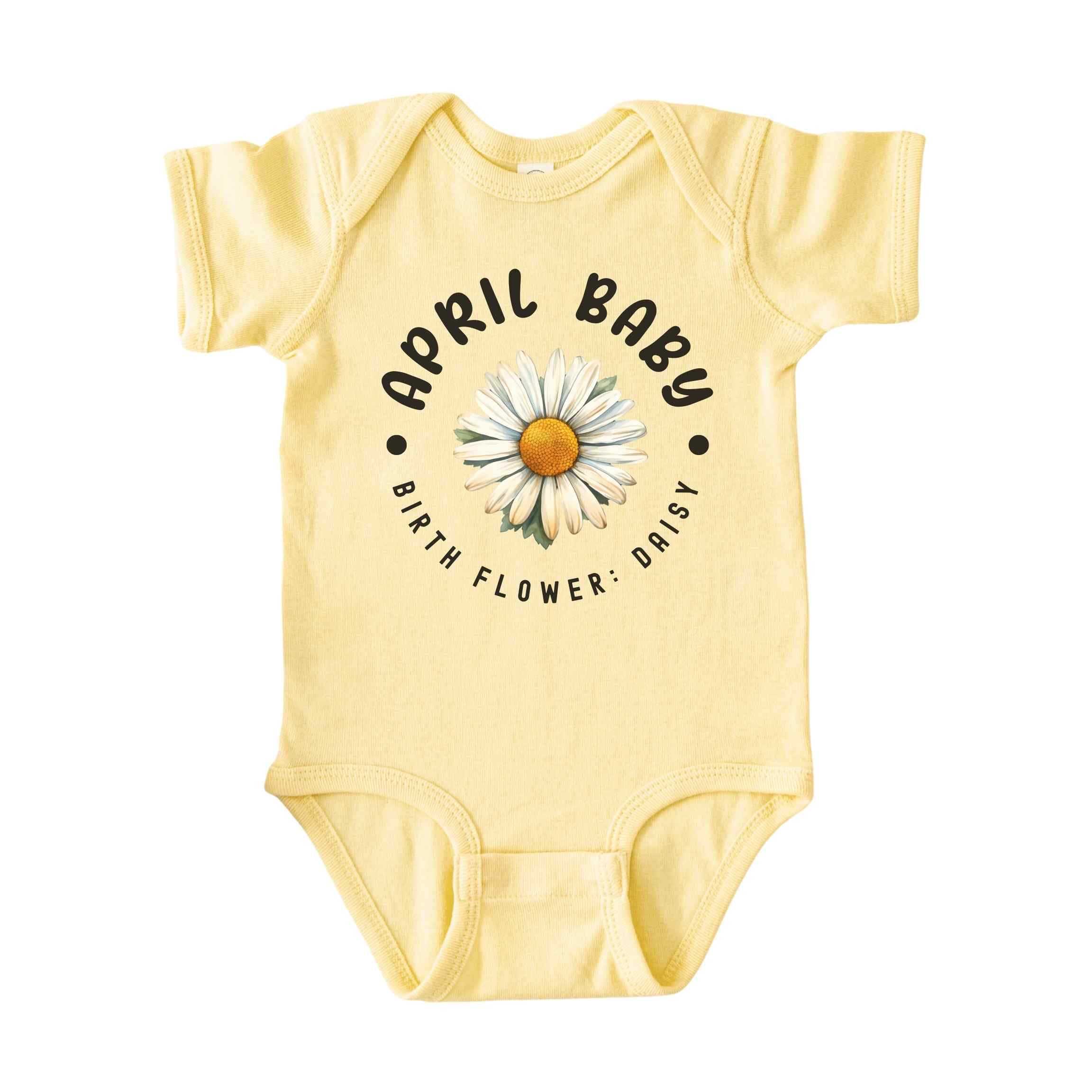 April Baby Main Birth Flower Bodysuit