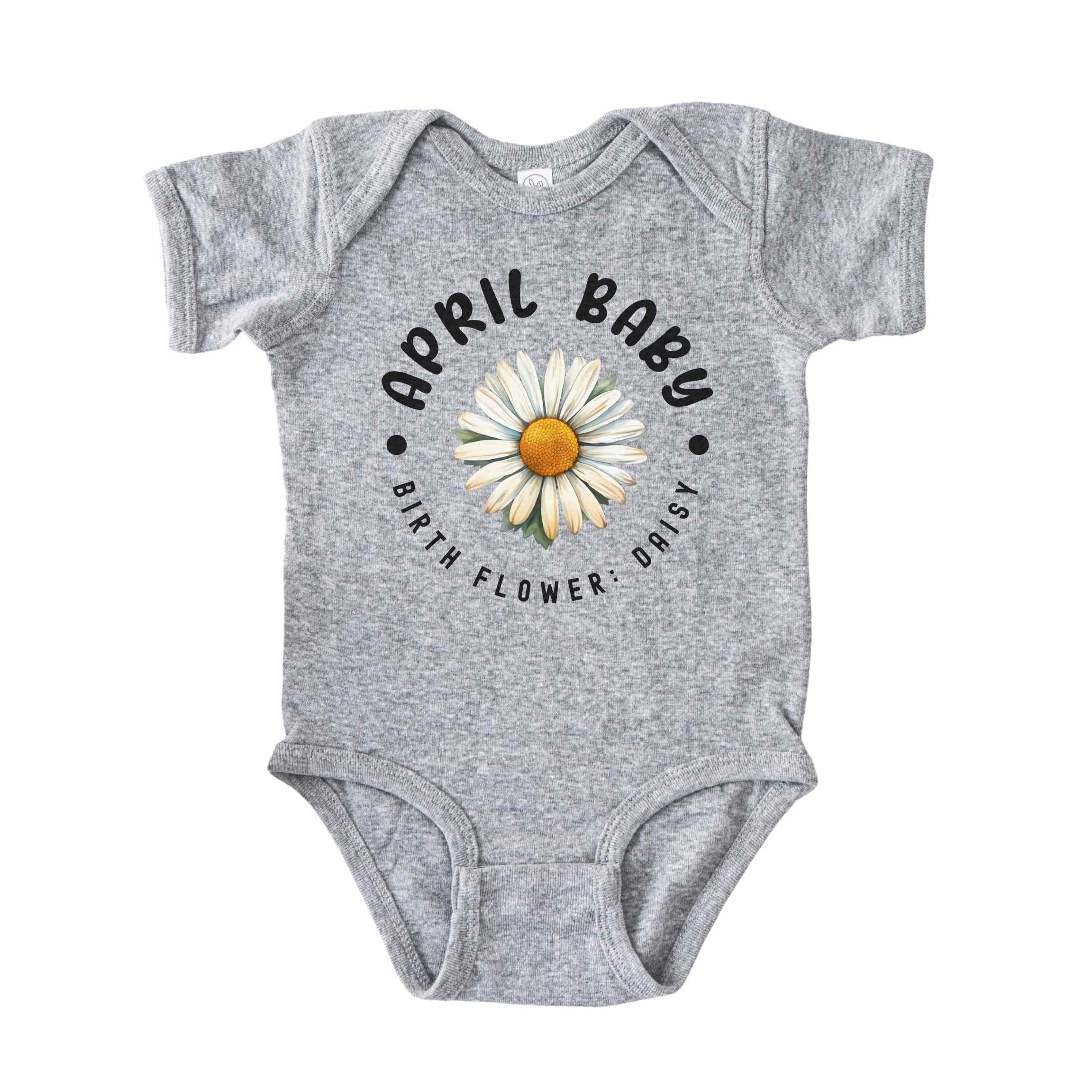 April Baby Main Birth Flower Bodysuit