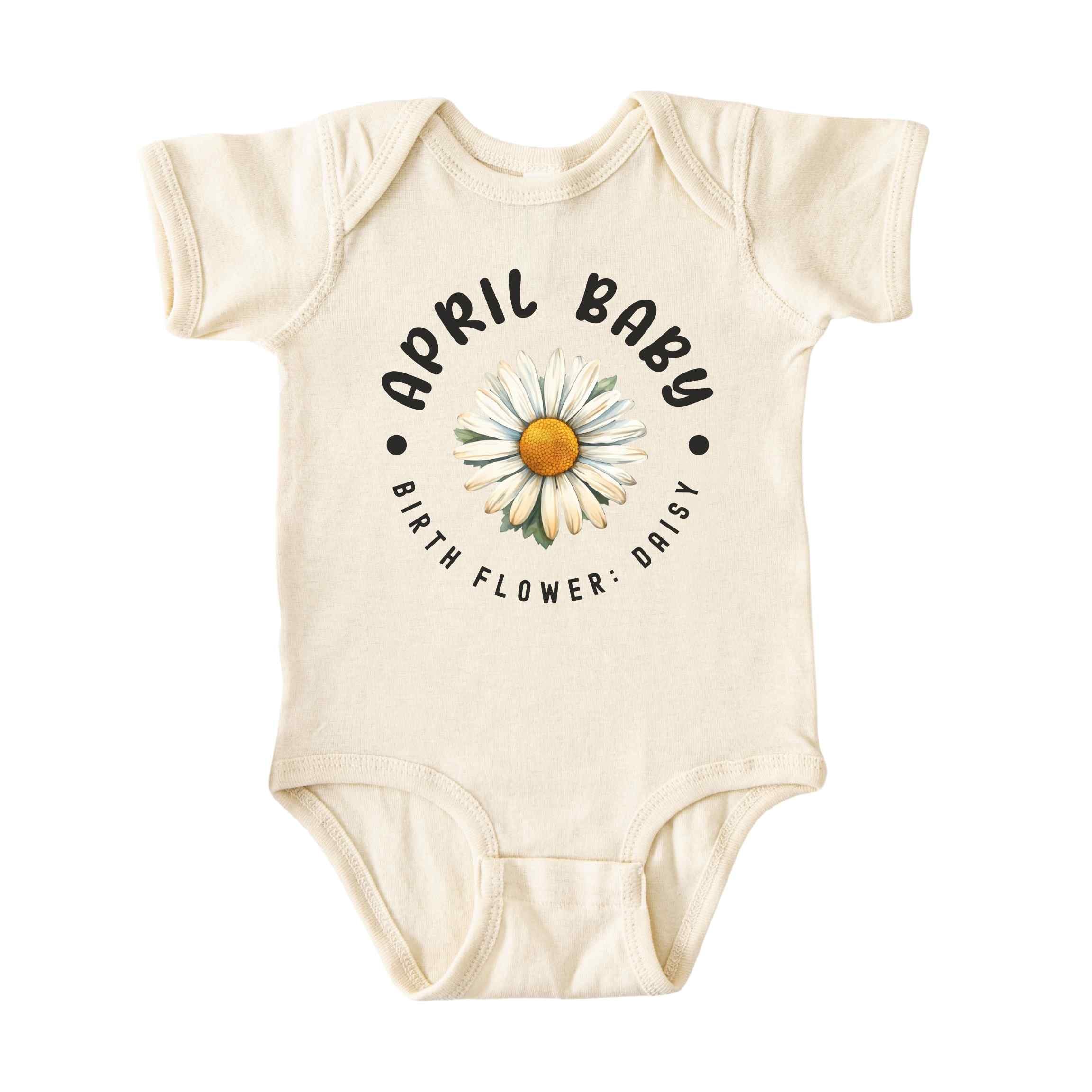 April Baby Main Birth Flower Bodysuit