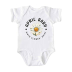 April Baby Main Birth Flower Bodysuit