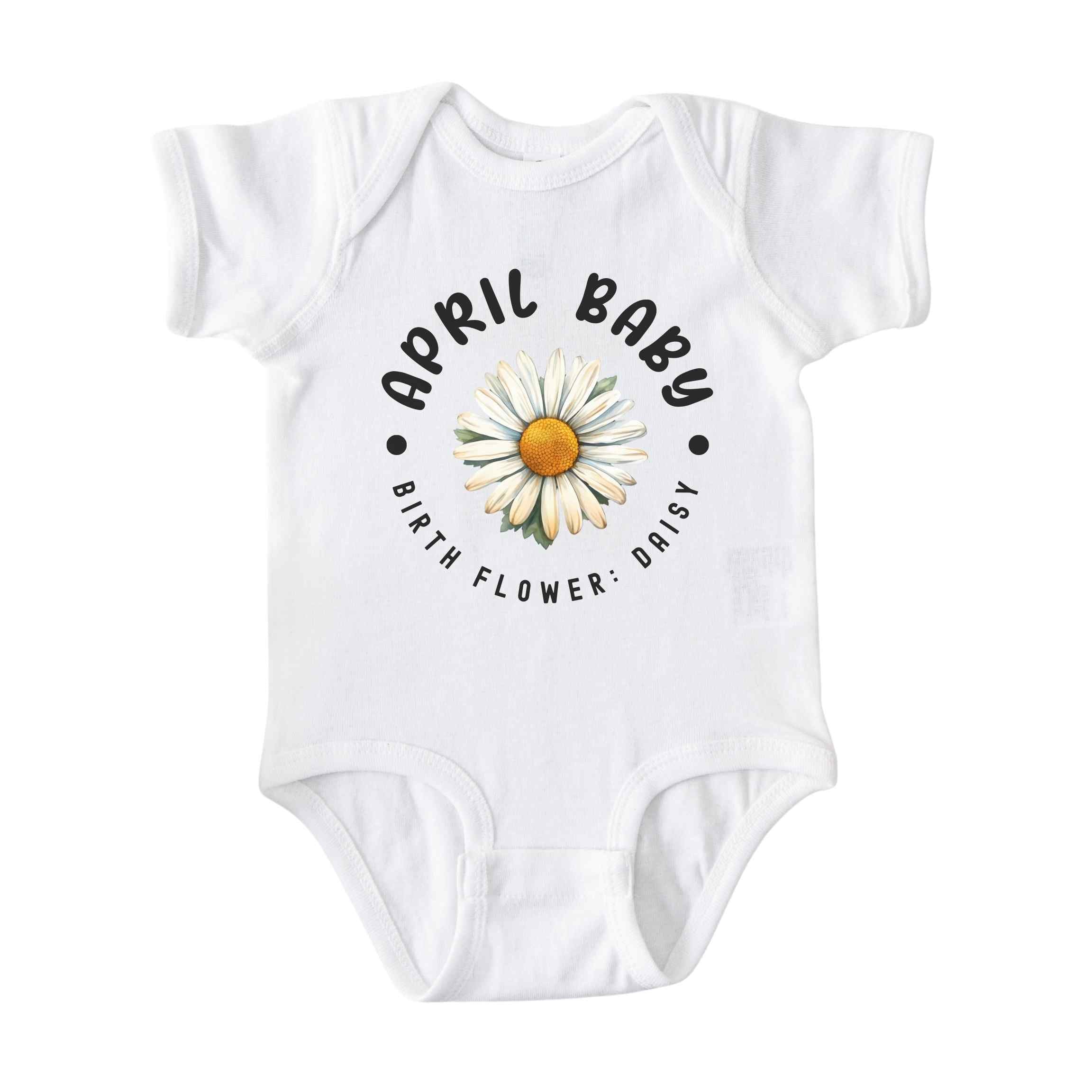April Baby Main Birth Flower Bodysuit