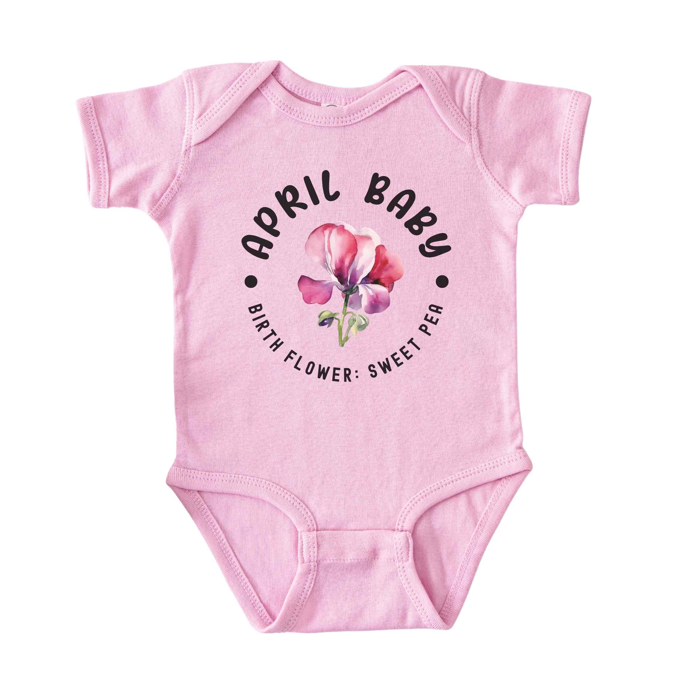April Baby Alternate Birth Flower Bodysuit
