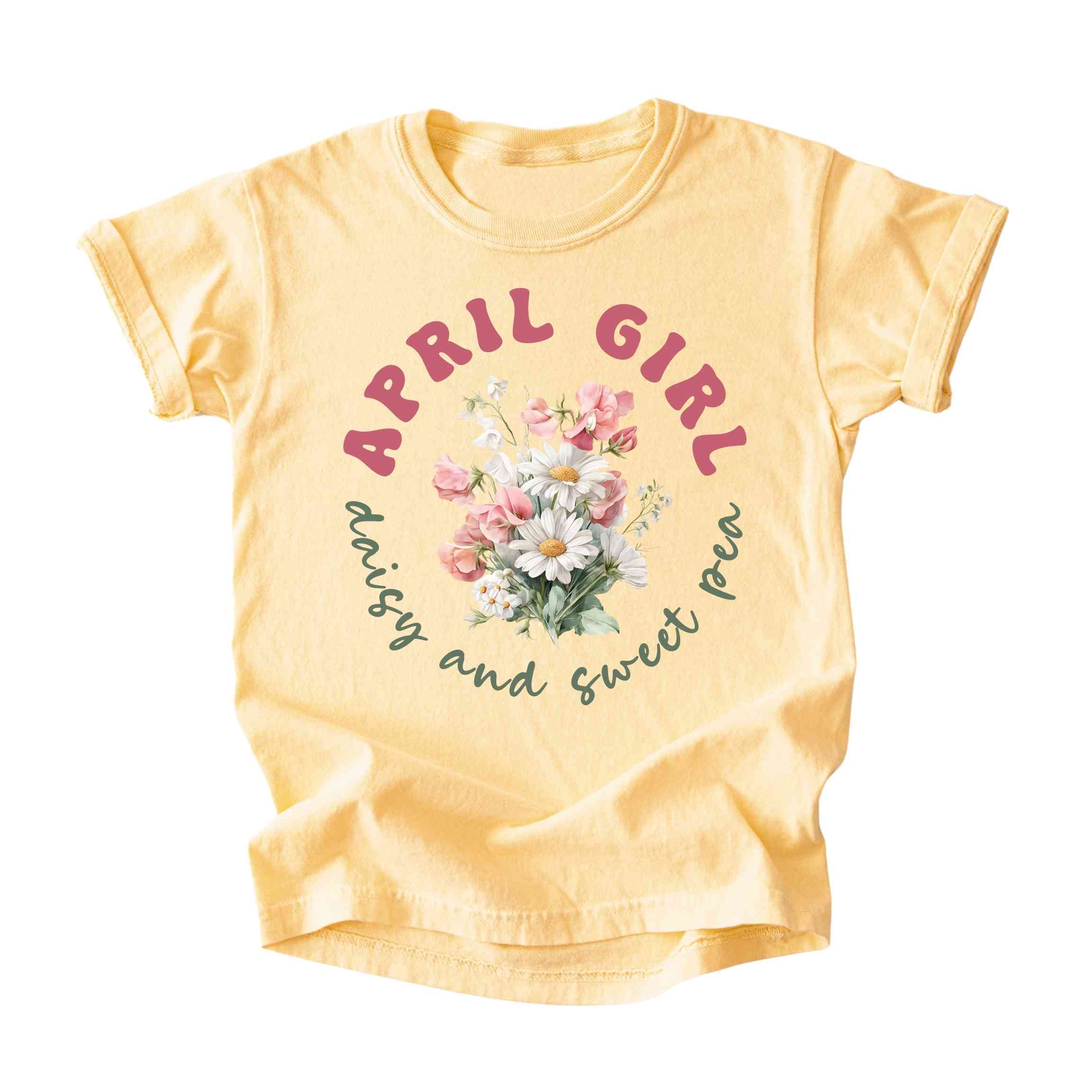 April Girl Birth Flowers (Bouquet) Tee - Kids