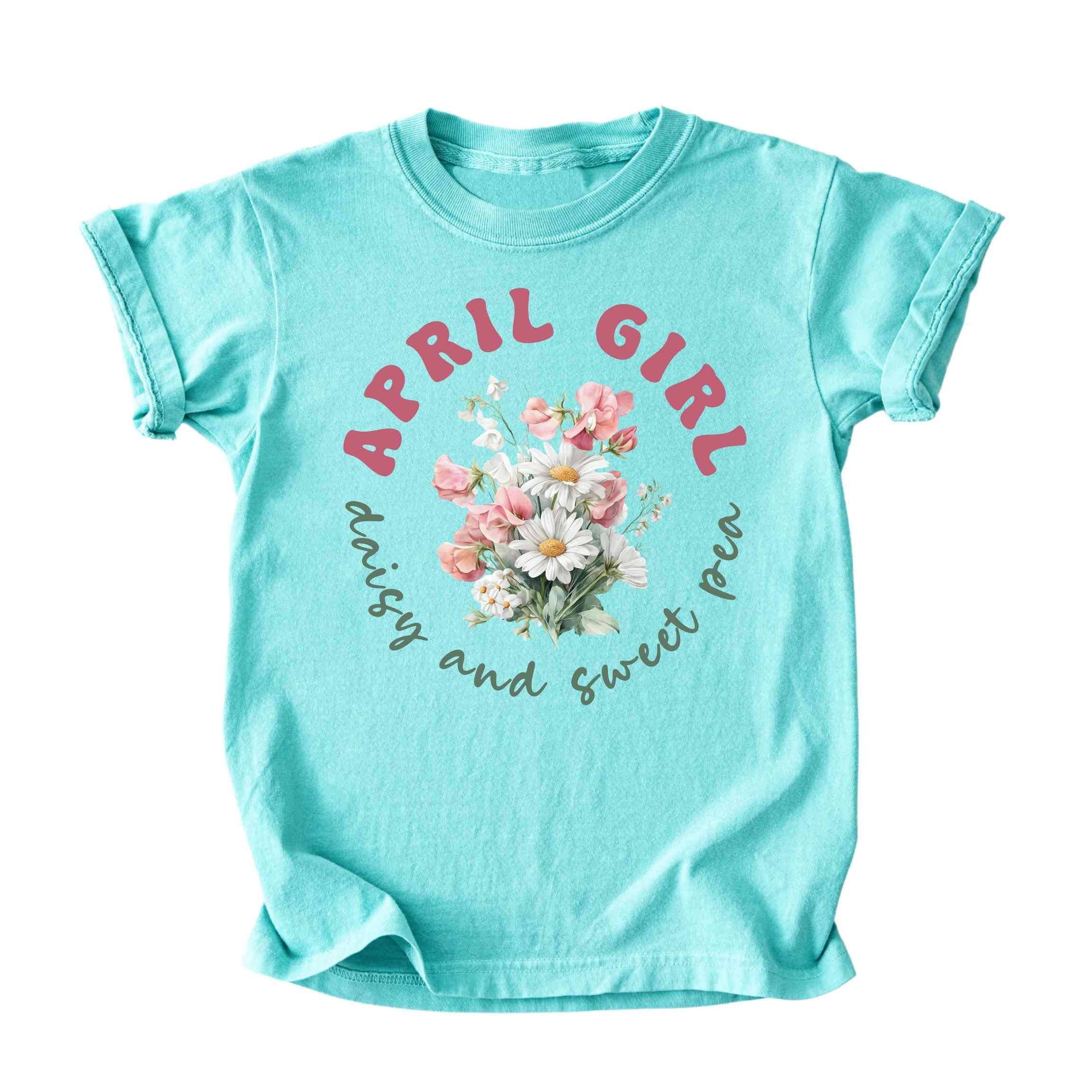 April Girl Birth Flowers (Bouquet) Tee - Kids