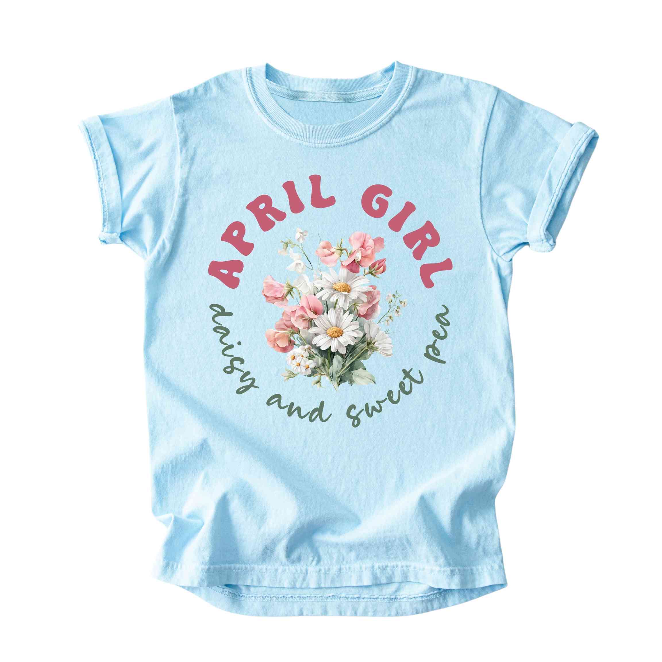 April Girl Birth Flowers (Bouquet) Tee - Kids