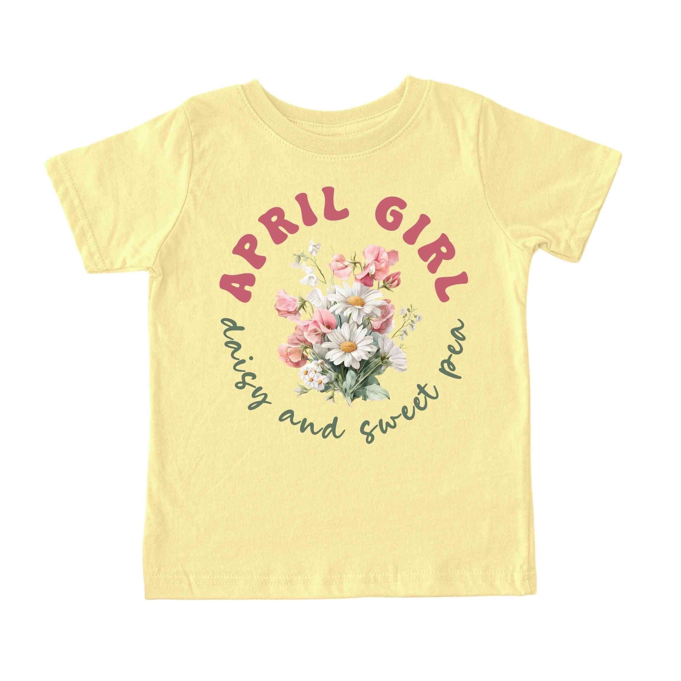 April Girl Birth Flowers (Bouquet) Tee - Toddlers