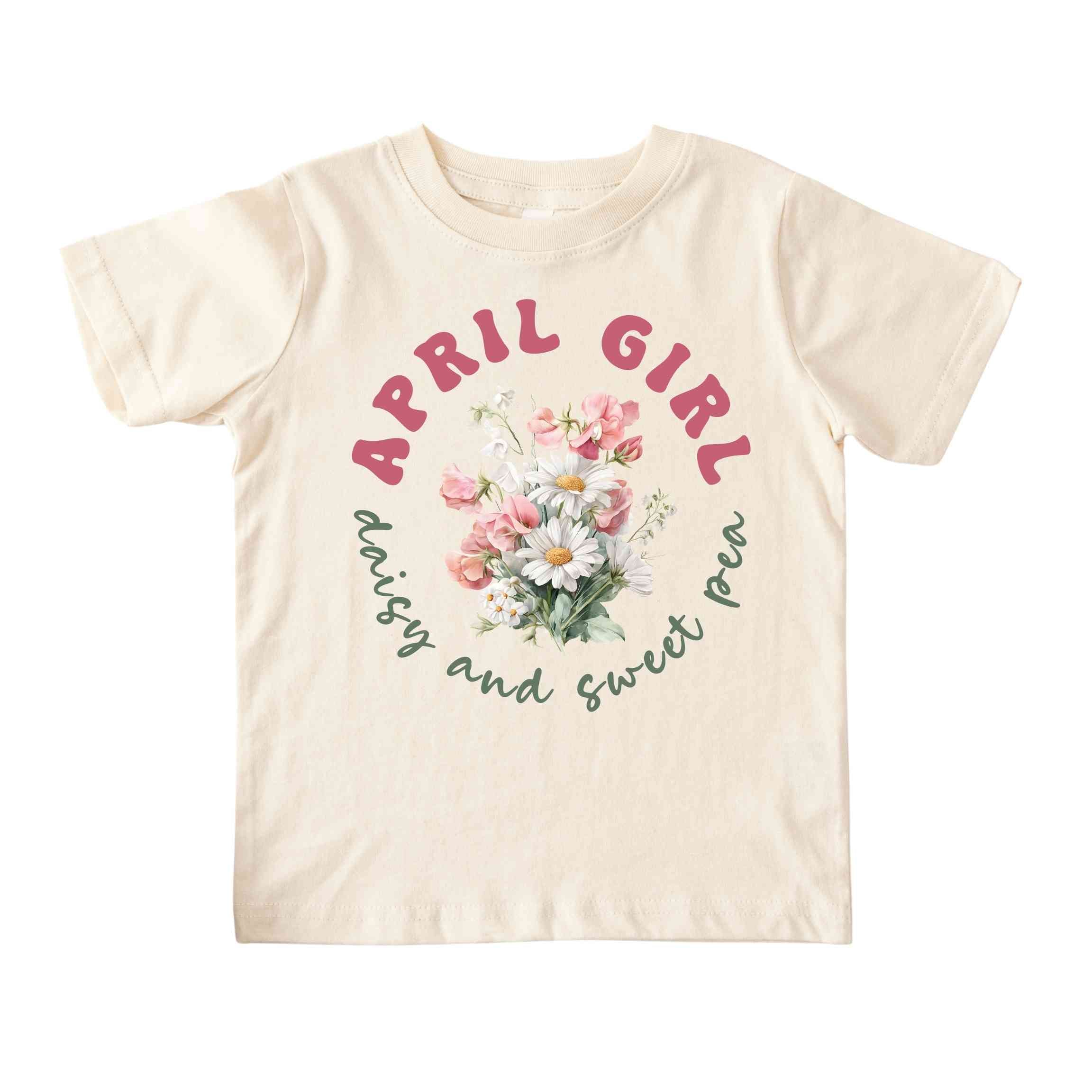 April Girl Birth Flowers (Bouquet) Tee - Toddlers