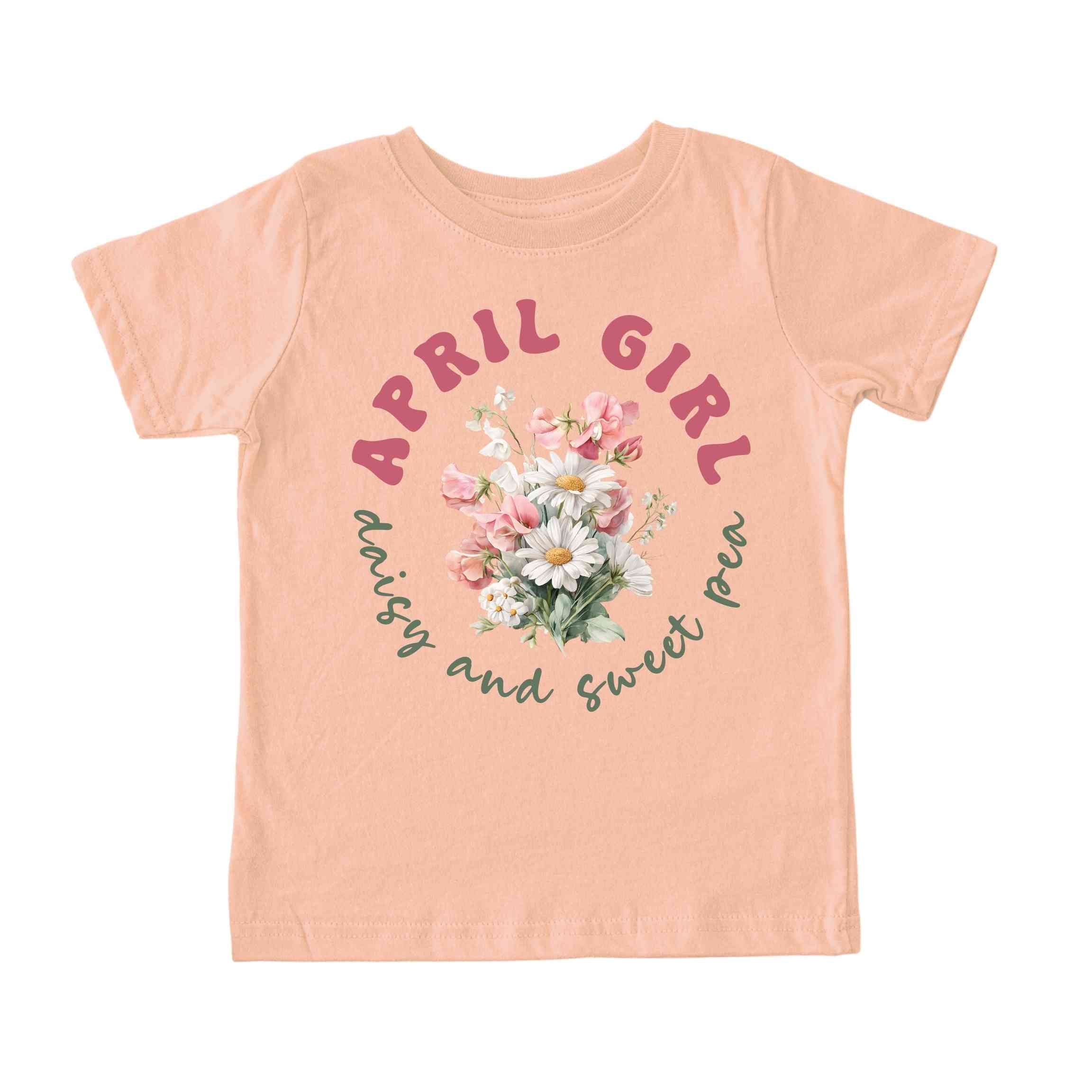 April Girl Birth Flowers (Bouquet) Tee - Toddlers
