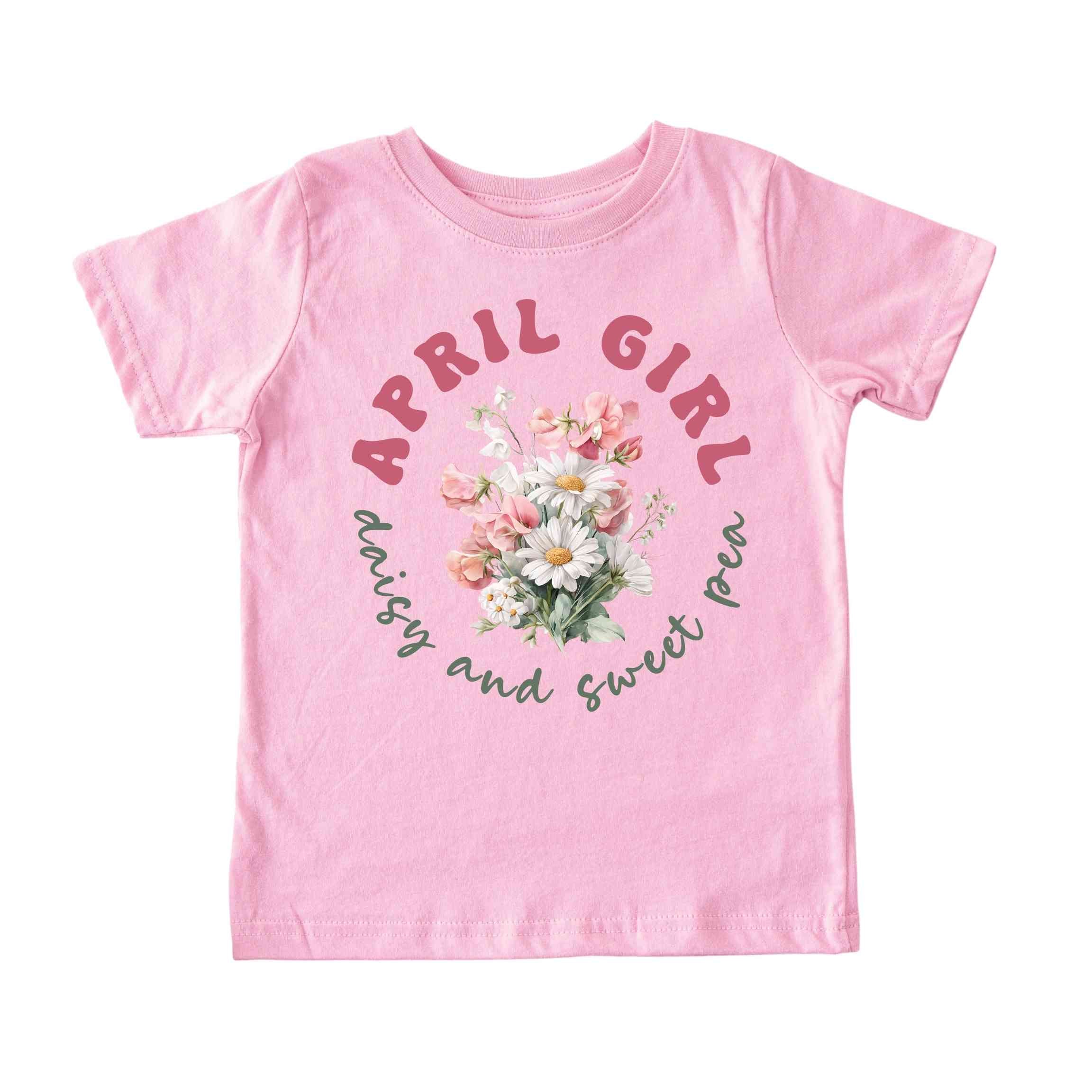 April Girl Birth Flowers (Bouquet) Tee - Toddlers