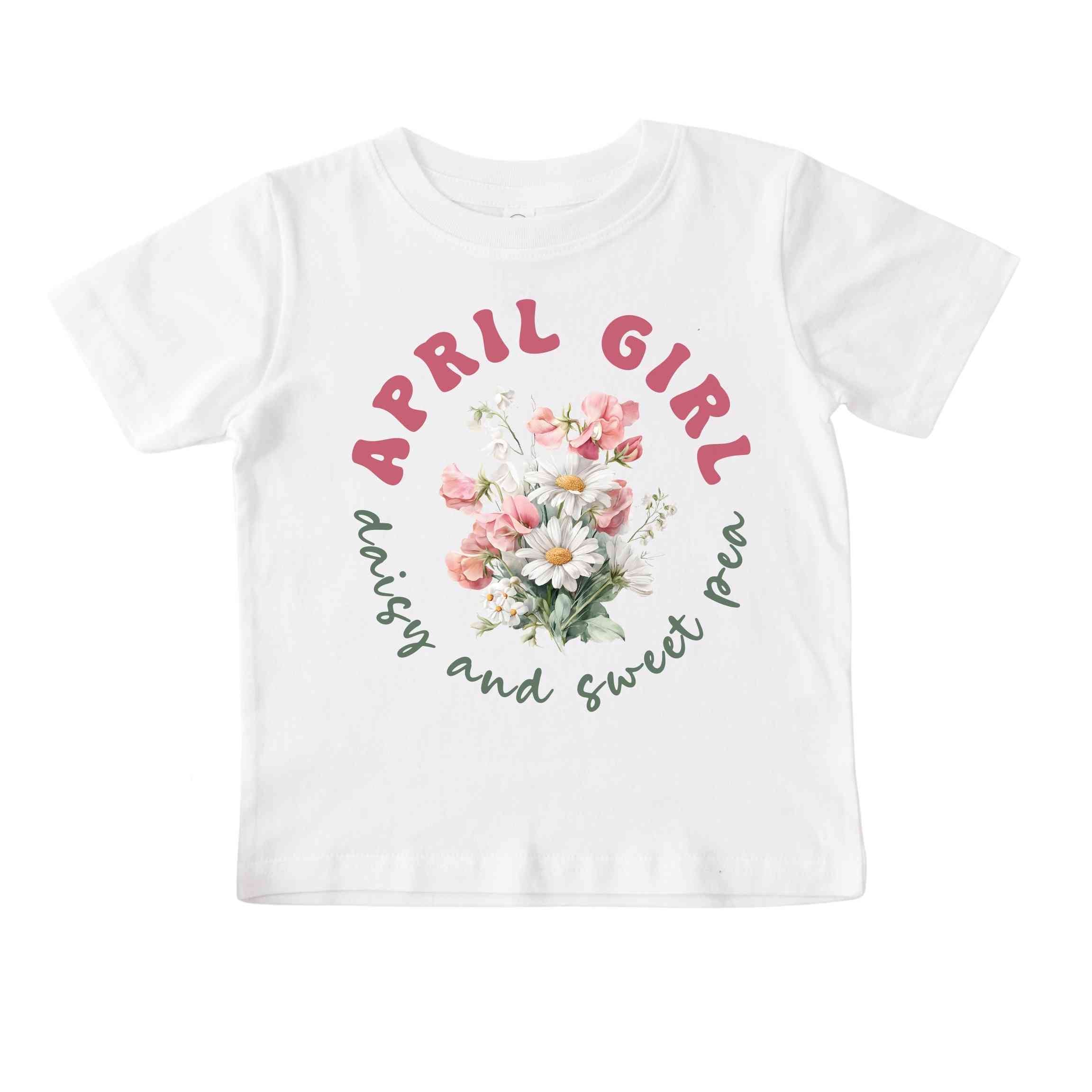 April Girl Birth Flowers (Bouquet) Tee - Toddlers