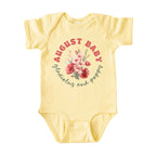 August Baby Birth Flowers (Bouquet) Bodysuit