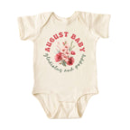 August Baby Birth Flowers (Bouquet) Bodysuit