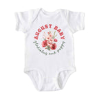 August Baby Birth Flowers (Bouquet) Bodysuit