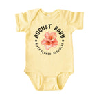 August Baby Main Birth Flower Bodysuit