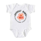 August Baby Main Birth Flower Bodysuit