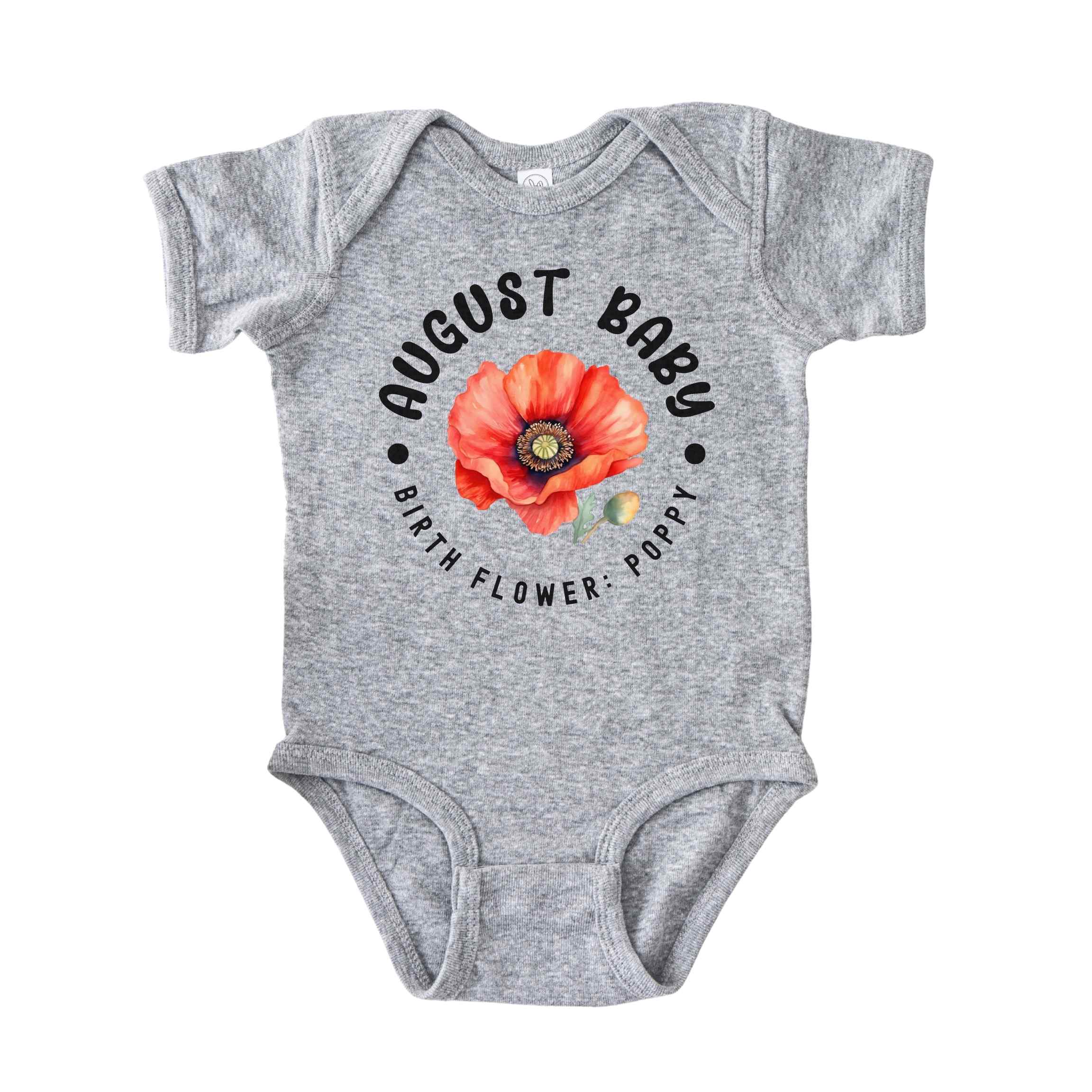 August Baby Alternate Birth Flower Bodysuit