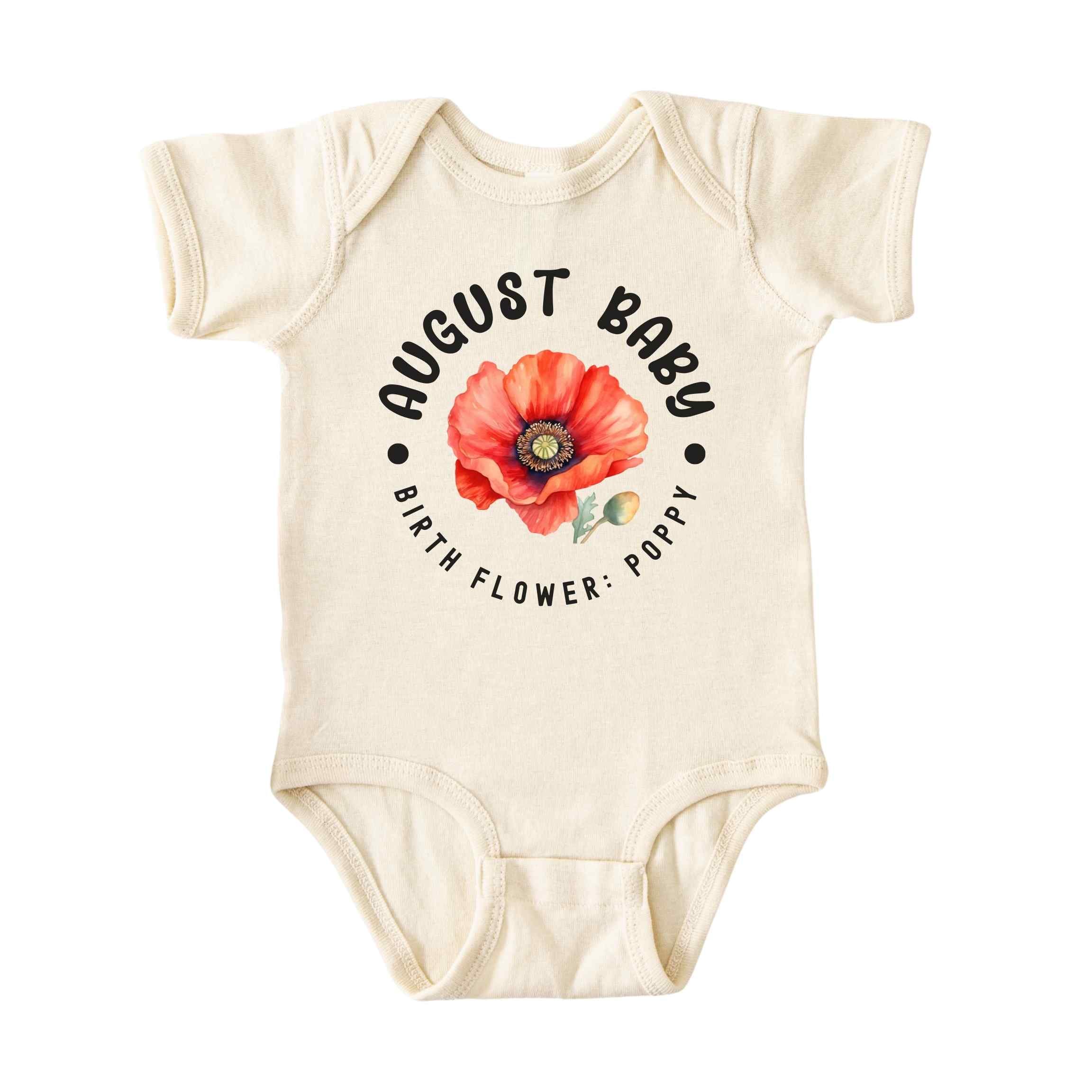 August Baby Alternate Birth Flower Bodysuit