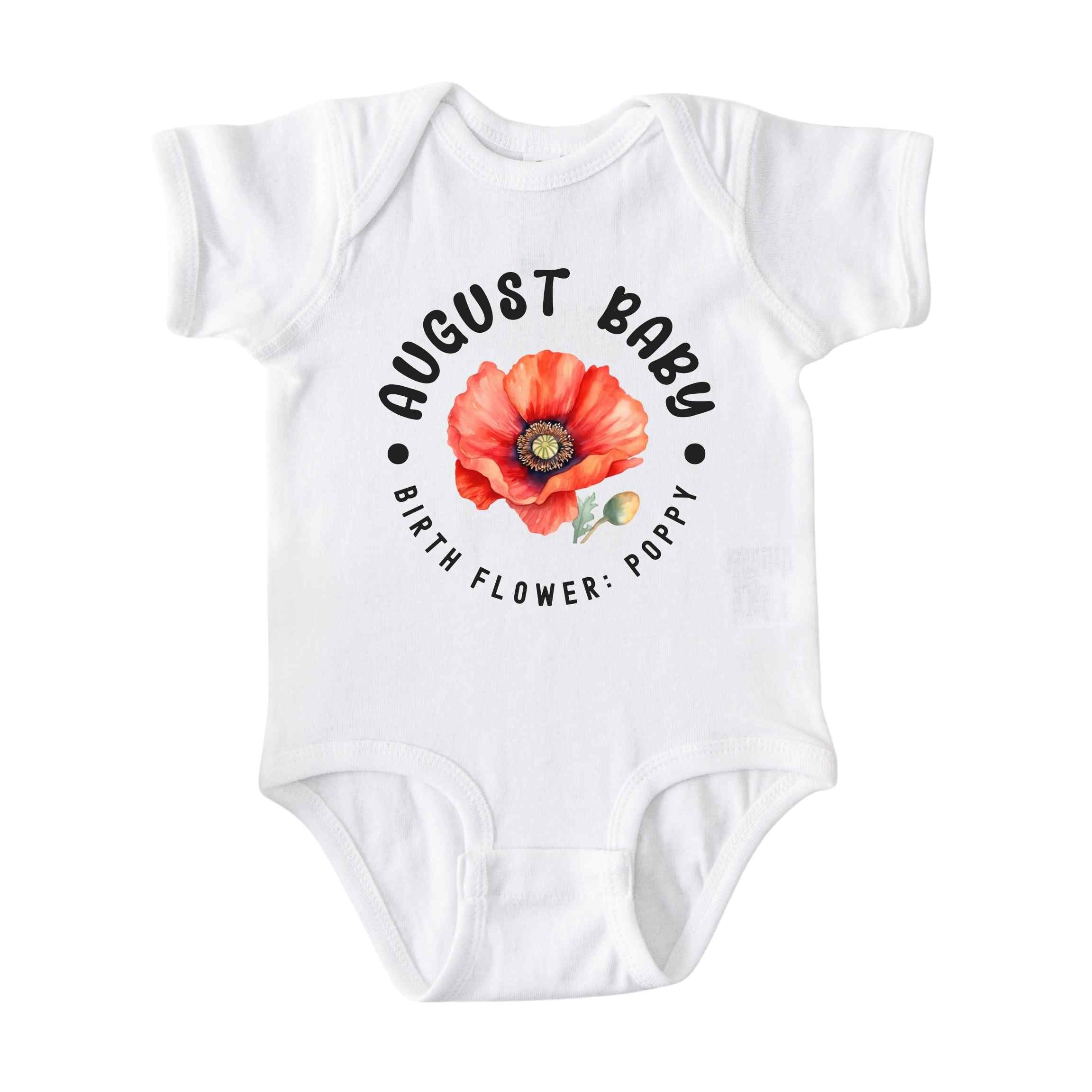 August Baby Alternate Birth Flower Bodysuit