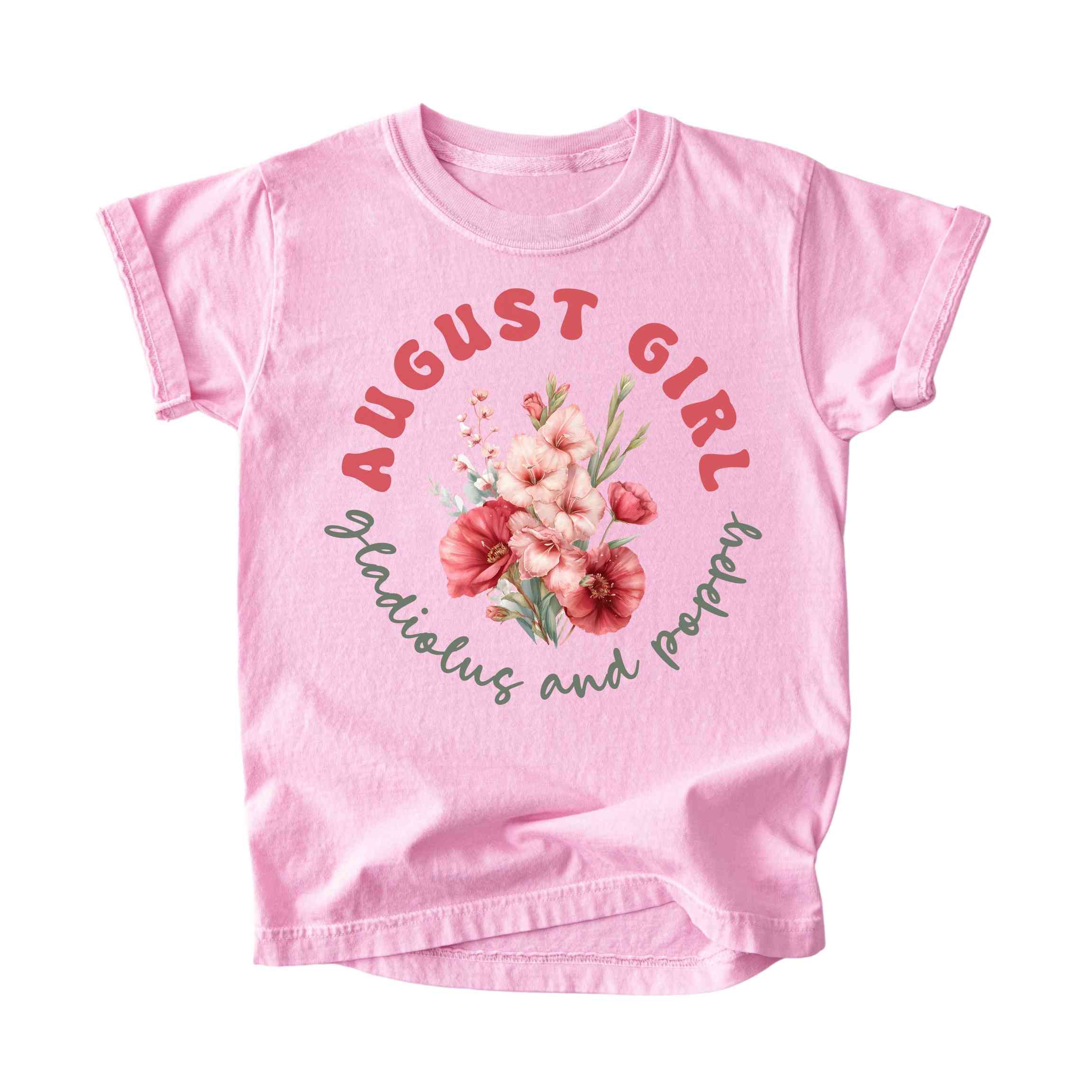 August Girl Birth Flowers (Bouquet) Tee - Kids