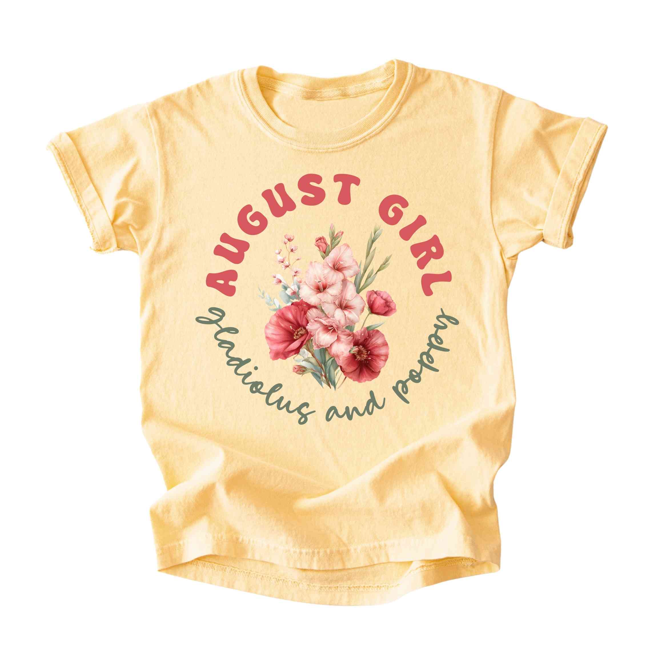 August Girl Birth Flowers (Bouquet) Tee - Kids