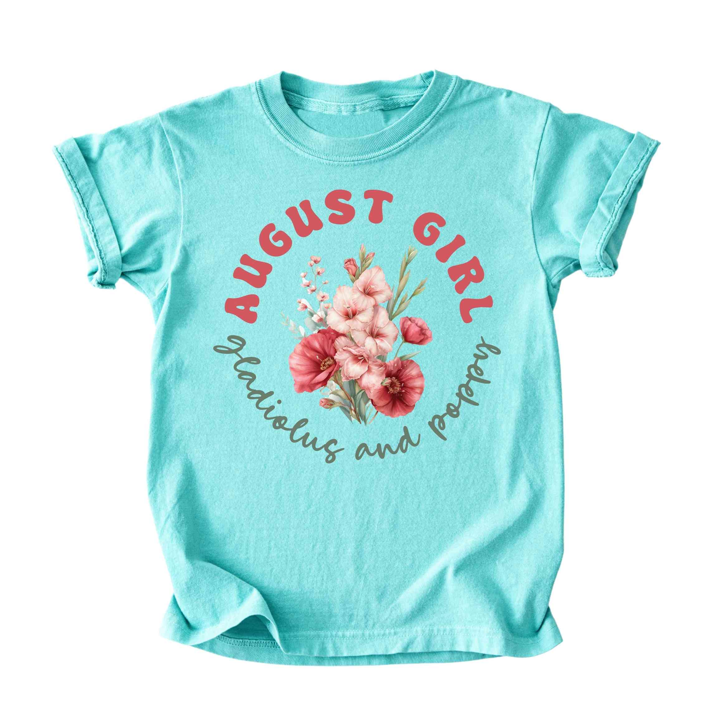 August Girl Birth Flowers (Bouquet) Tee - Kids