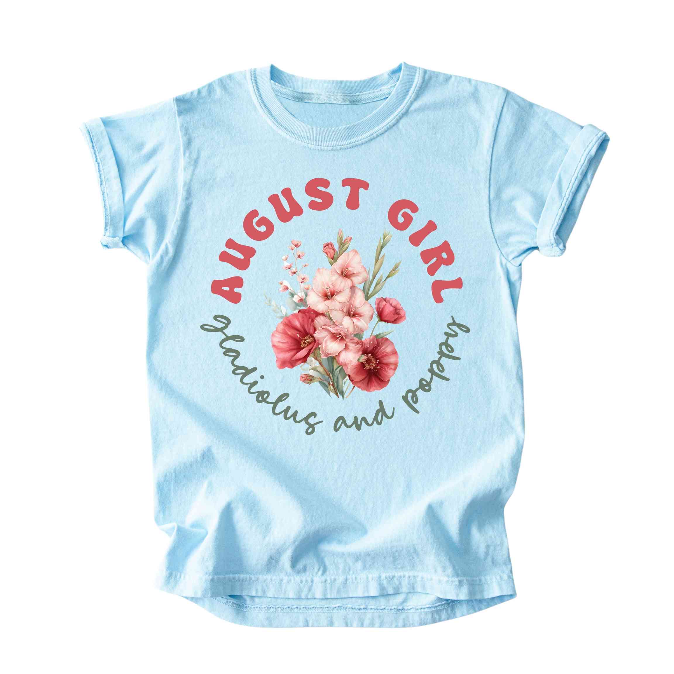 August Girl Birth Flowers (Bouquet) Tee - Kids