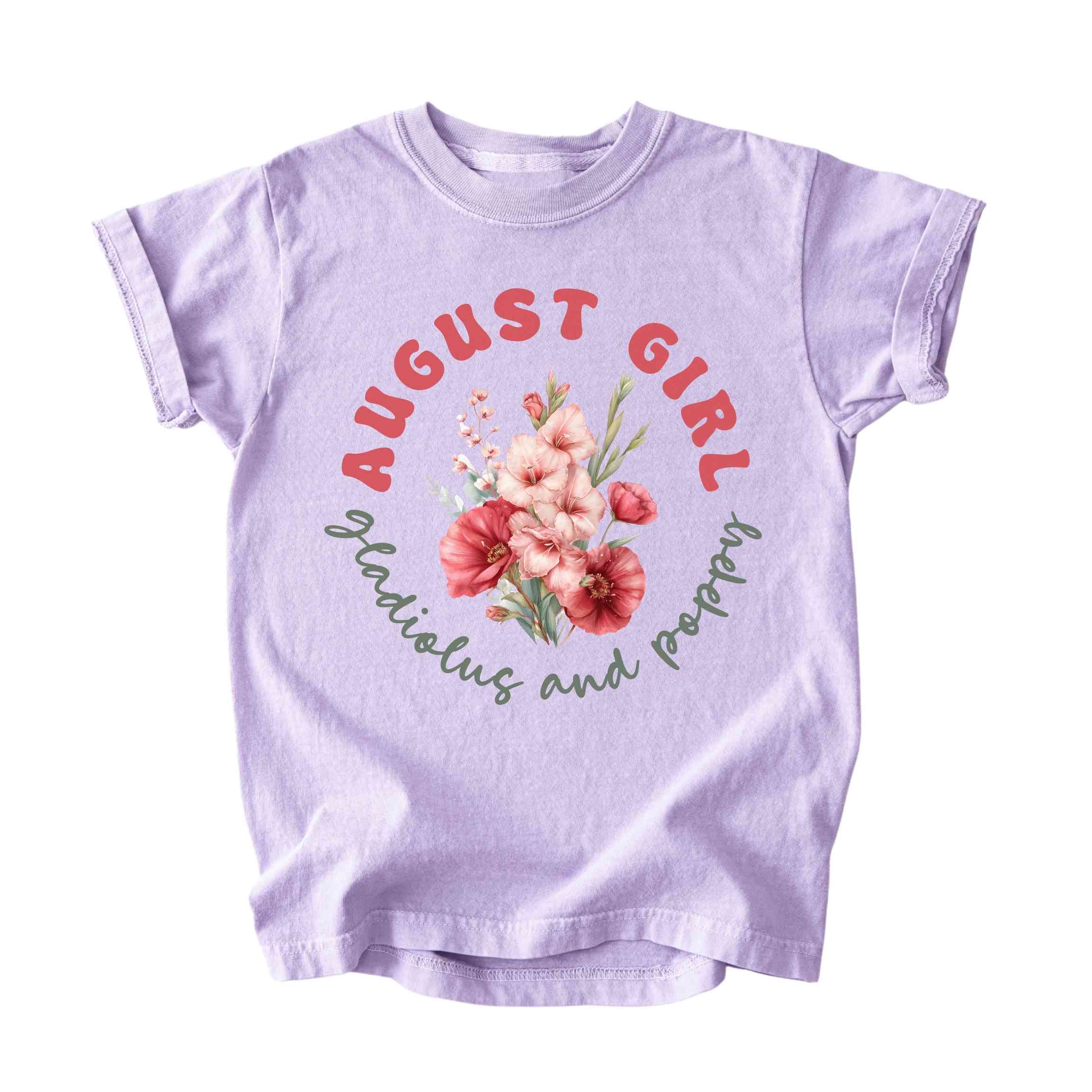 August Girl Birth Flowers (Bouquet) Tee - Kids