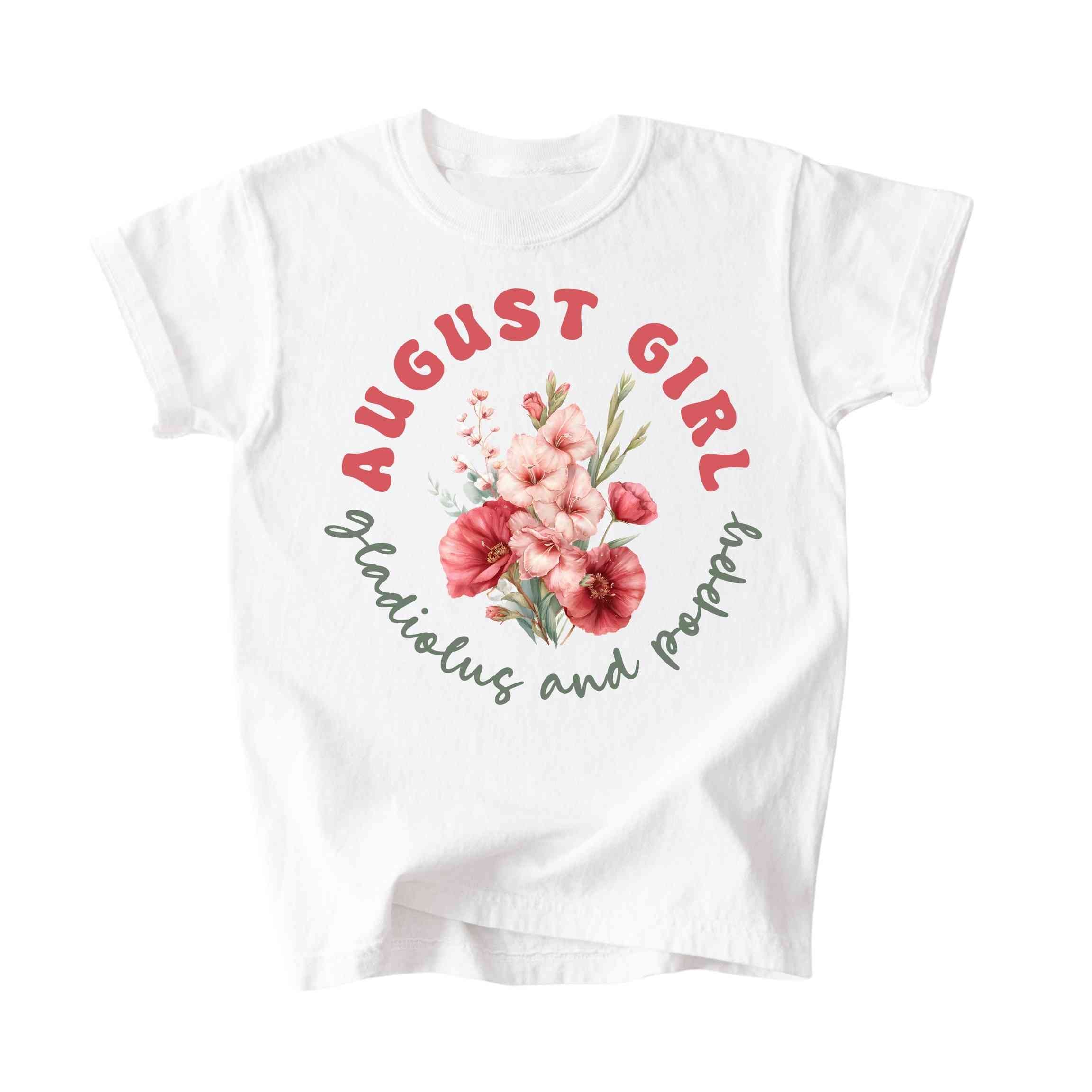August Girl Birth Flowers (Bouquet) Tee - Kids