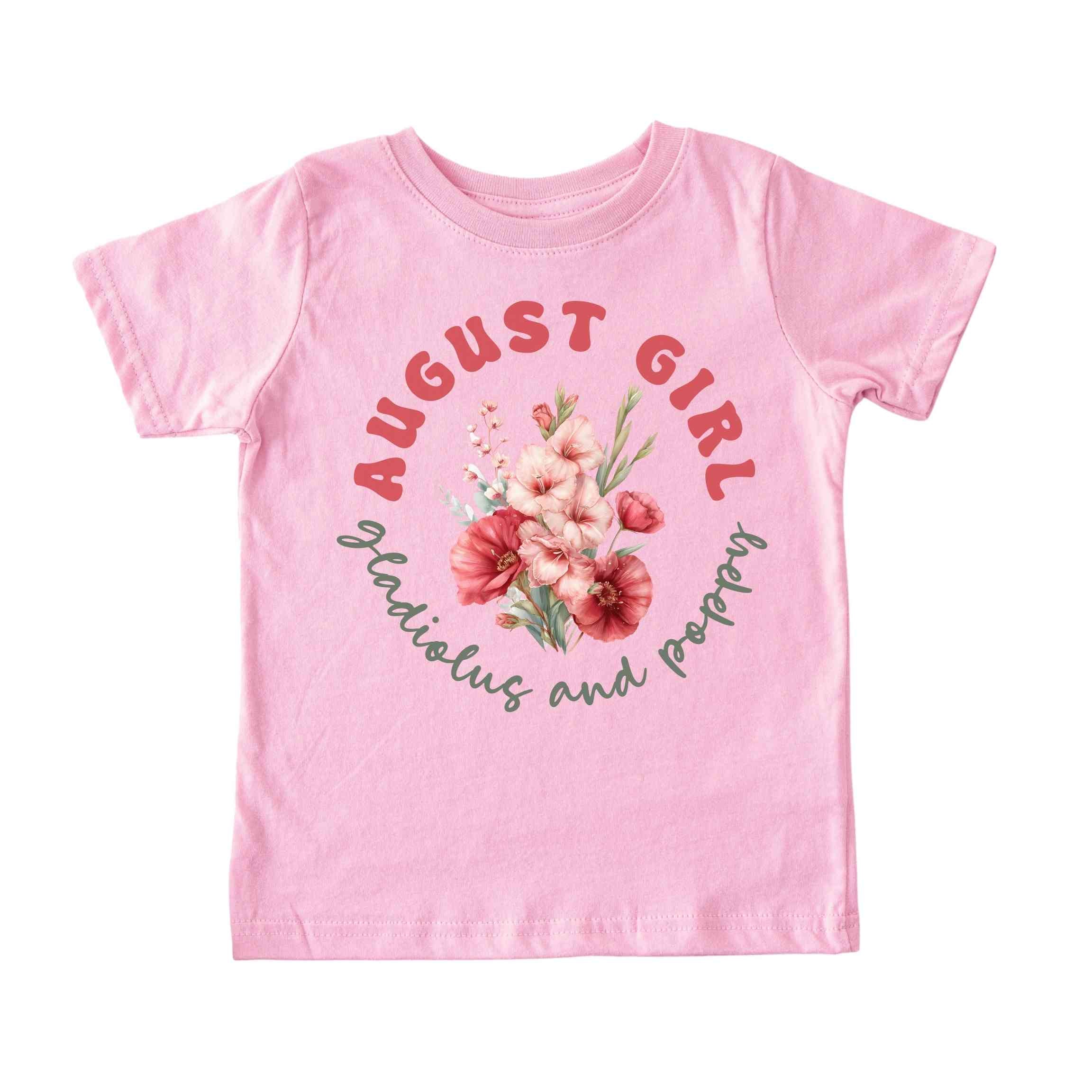 August Girl Birth Flowers (Bouquet) Tee - Toddlers