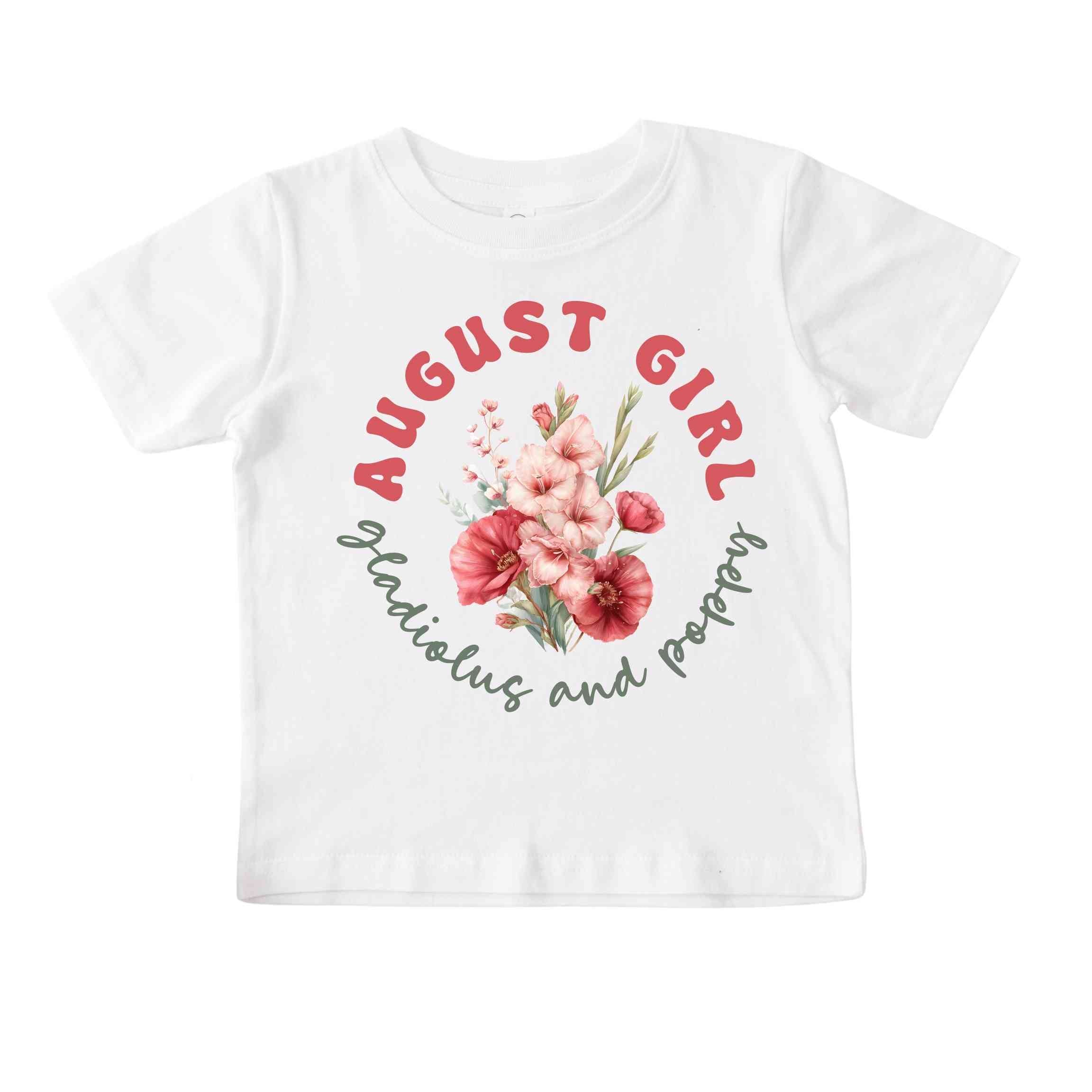 August Girl Birth Flowers (Bouquet) Tee - Toddlers