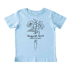 August Girl Birth Flowers (Line Art) Tee - Toddlers