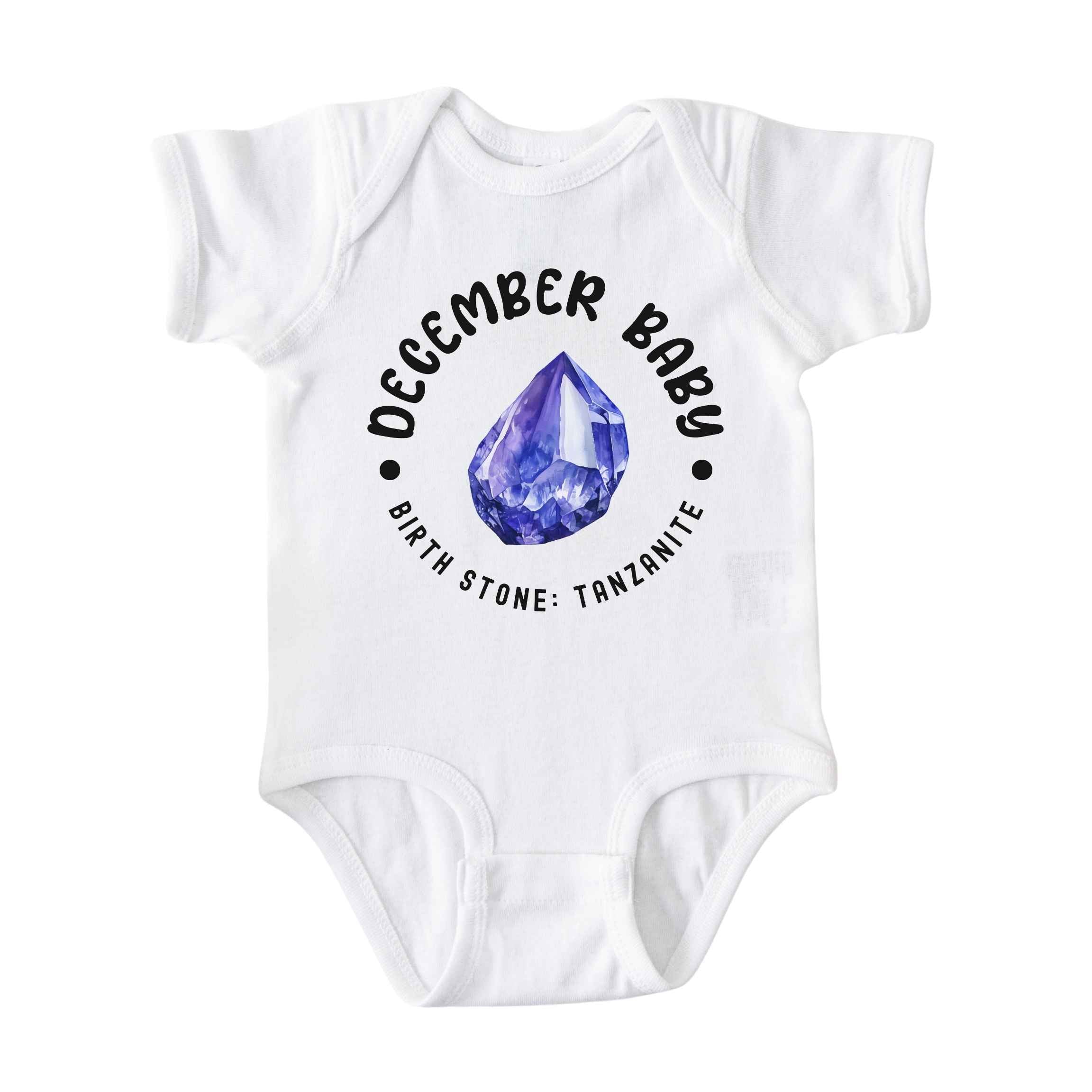 December Baby Birth Stone Bodysuit