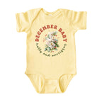 December Baby Birth Flowers (Circle) Bodysuit