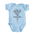 December Baby Birth Flowers (Line Art) Bodysuit