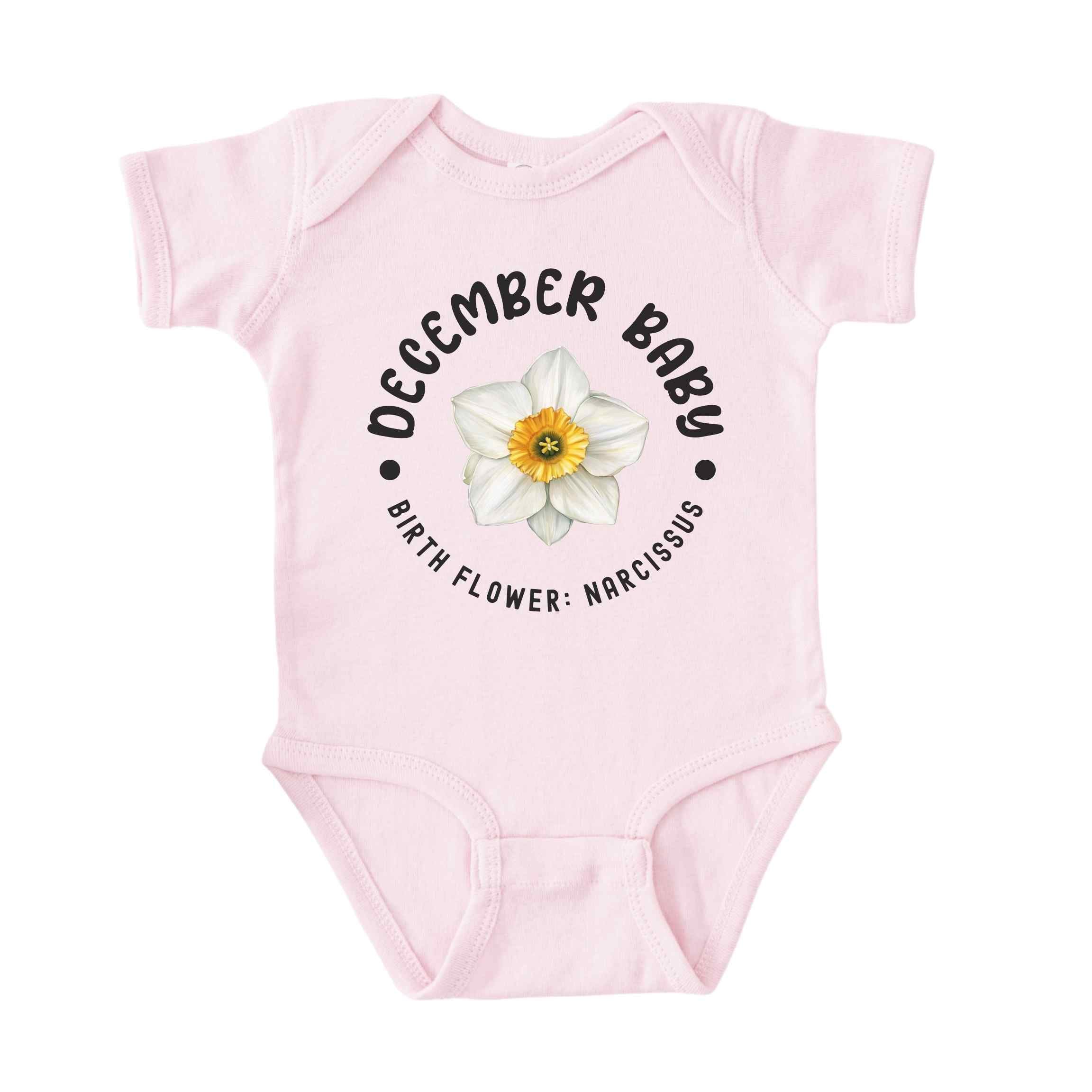 December Baby Main Birth Flower Bodysuit