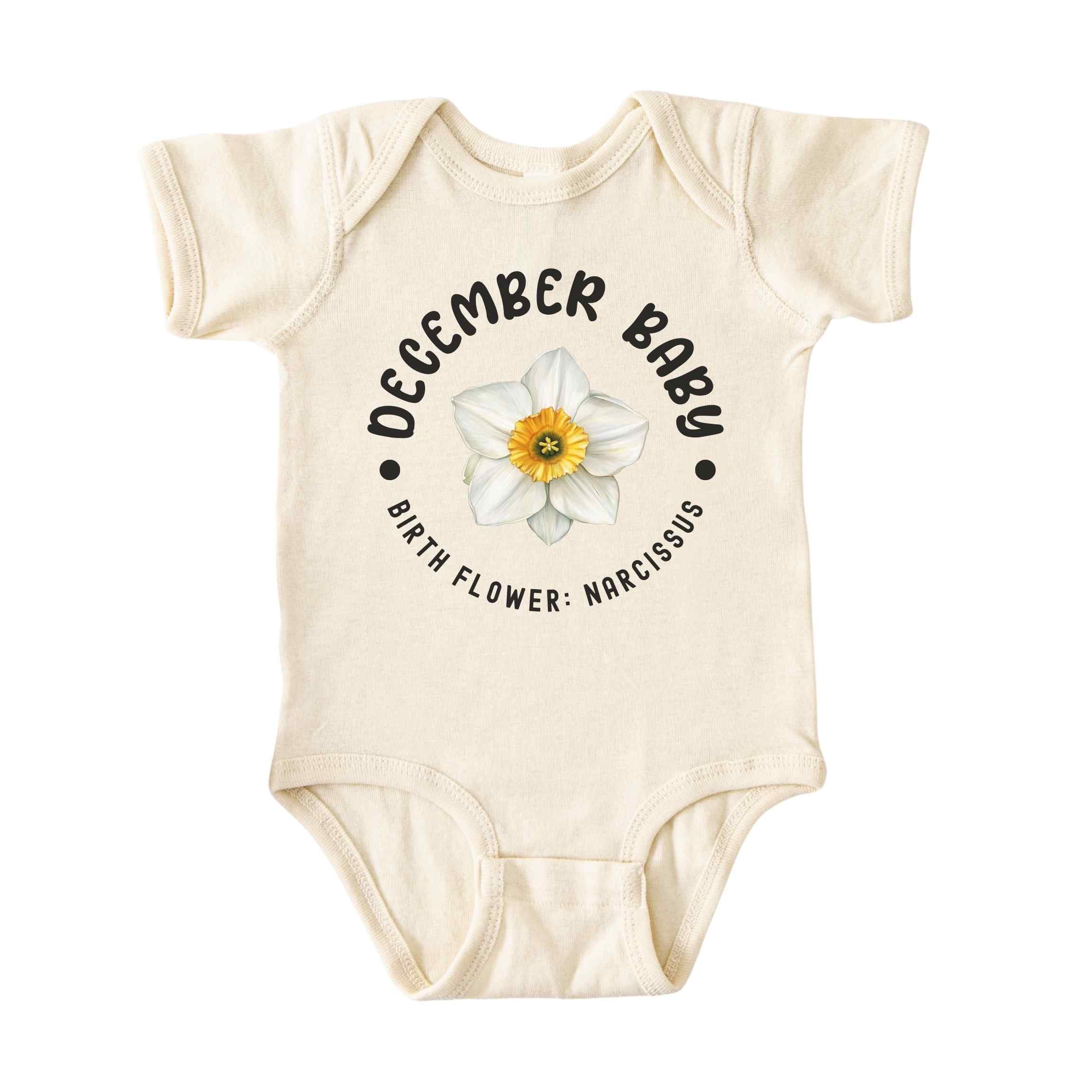 December Baby Main Birth Flower Bodysuit