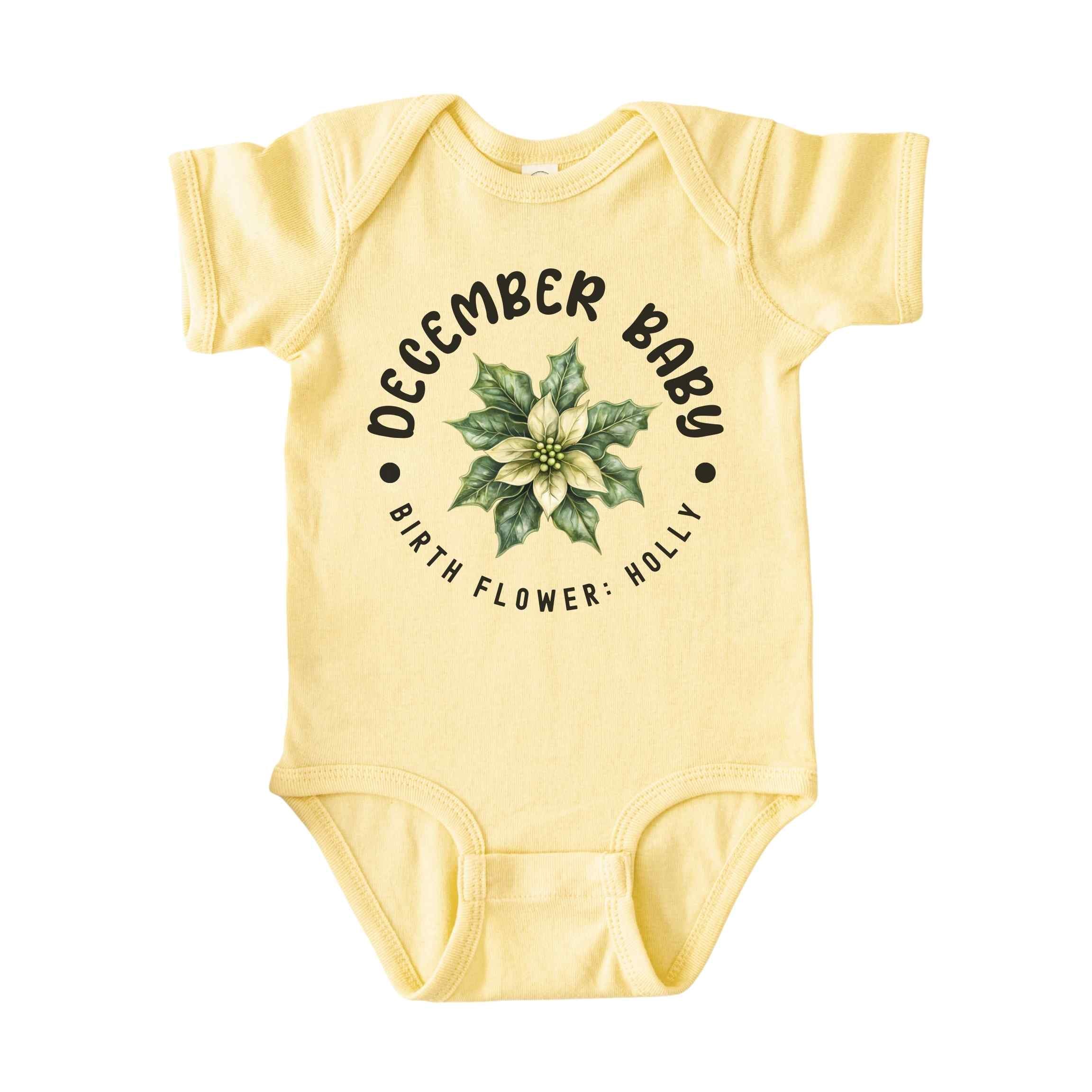December Baby Alternate Birth Flower Bodysuit