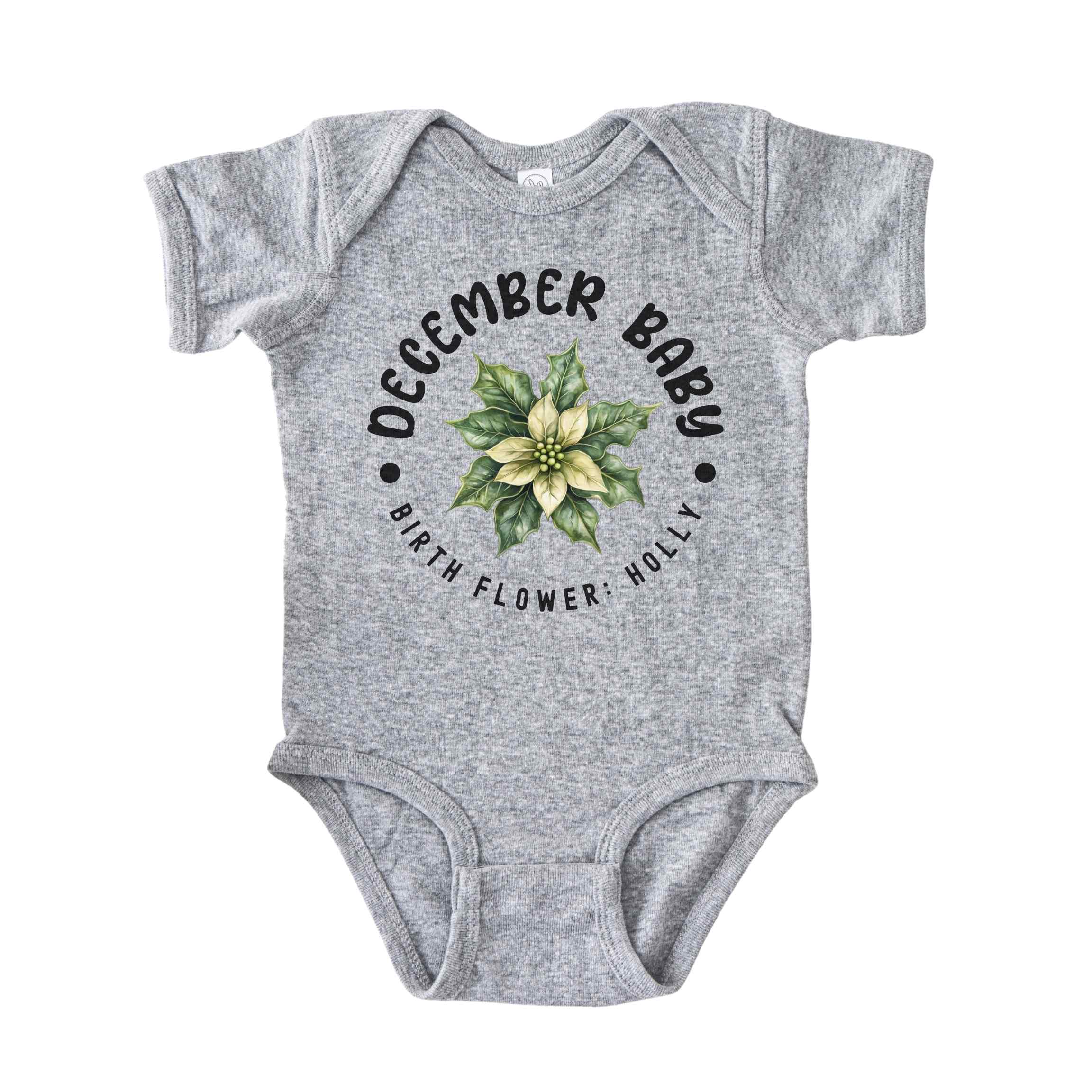 December Baby Alternate Birth Flower Bodysuit