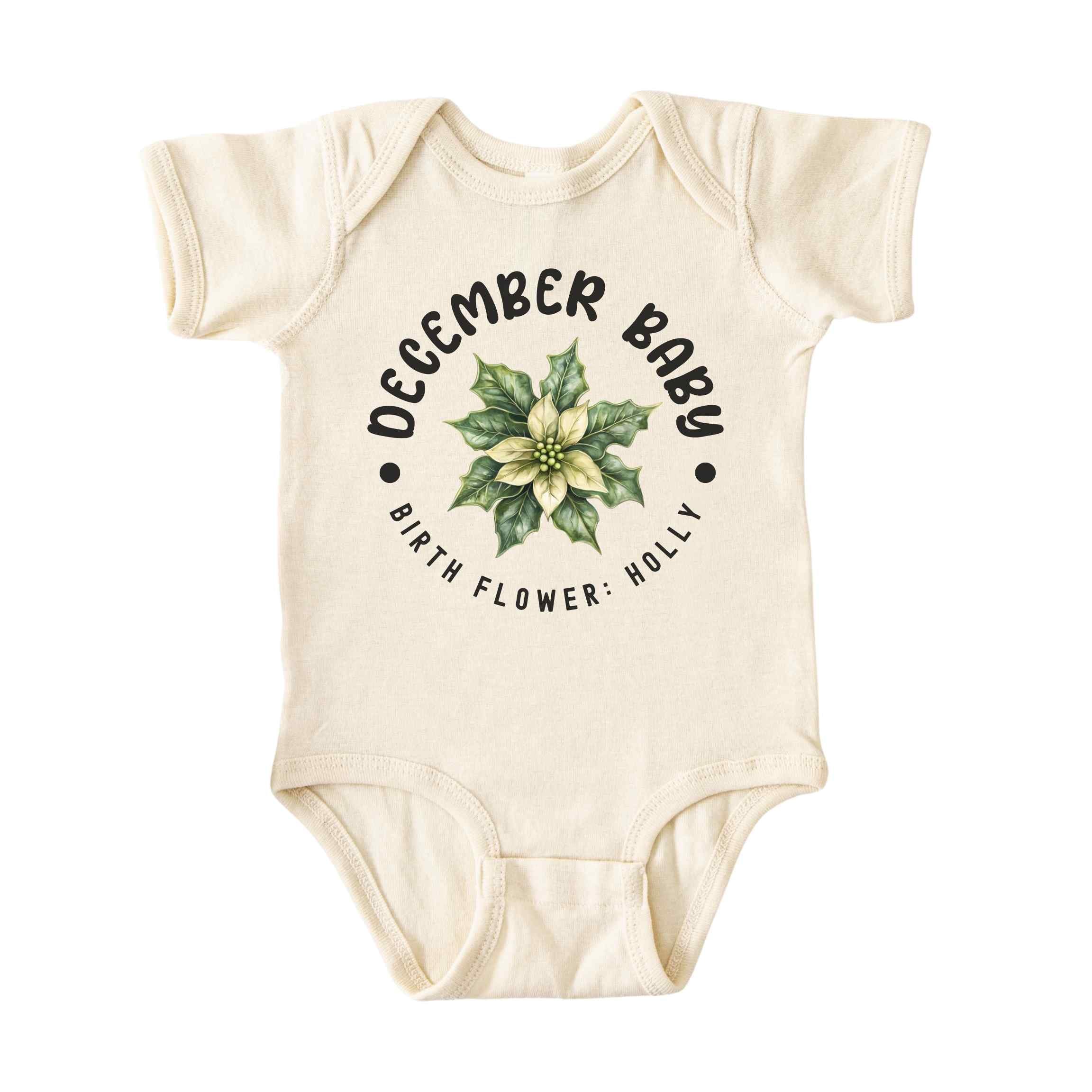 December Baby Alternate Birth Flower Bodysuit