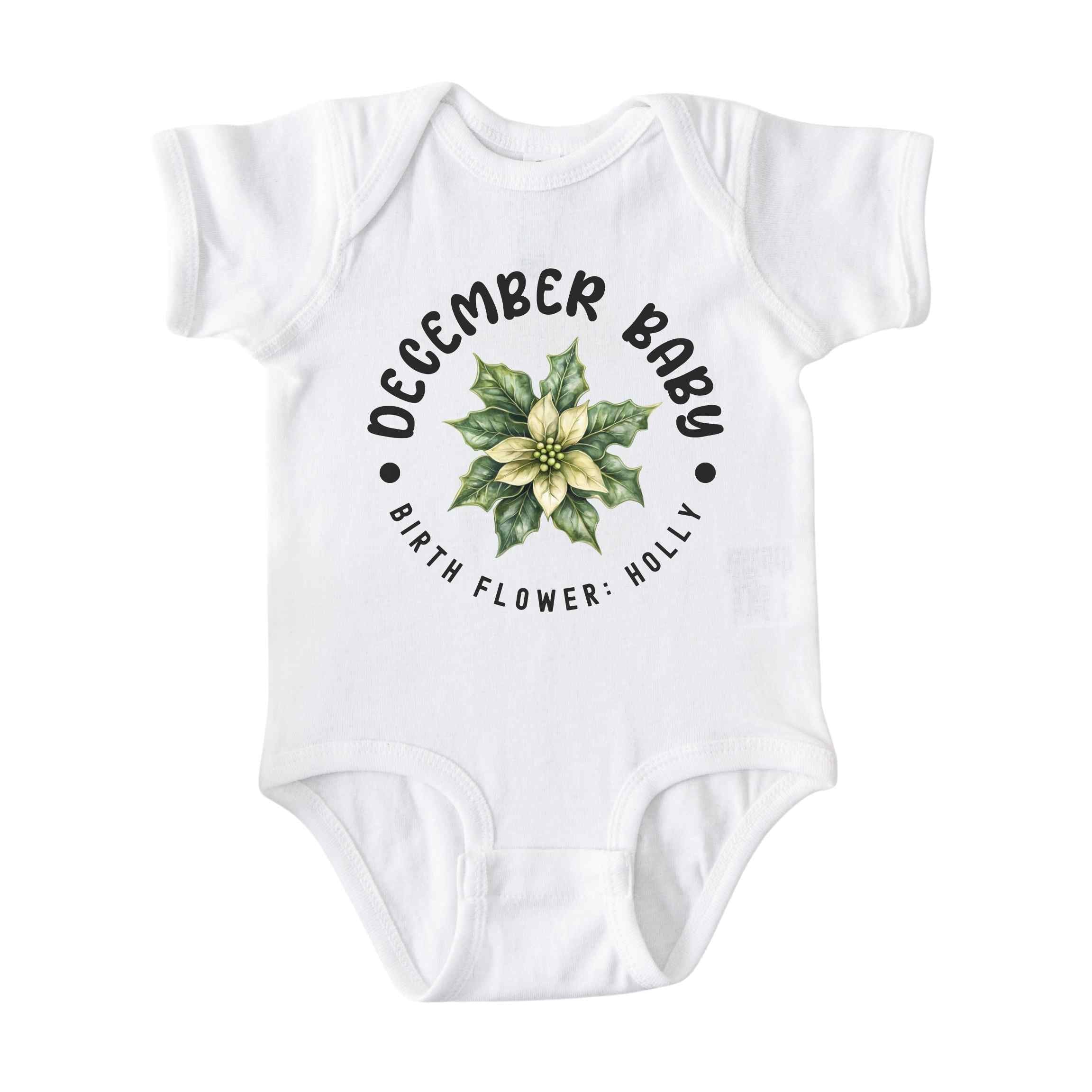 December Baby Alternate Birth Flower Bodysuit