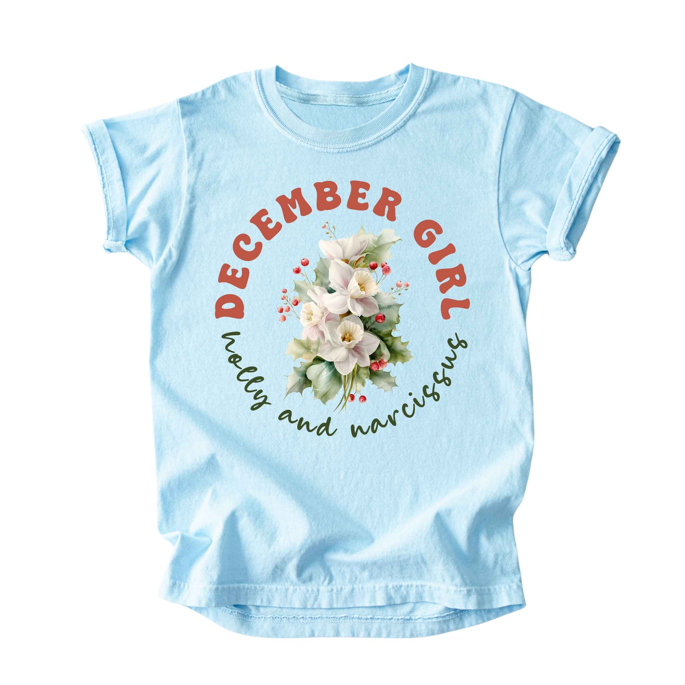 December Girl Birth Flowers (Bouquet) Tee - Kids