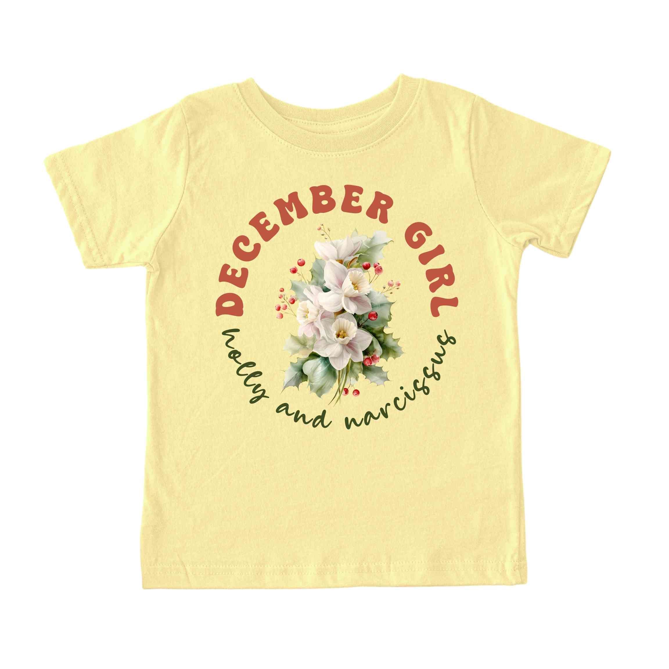 December Girl Birth Flowers (Bouquet) Tee - Toddlers