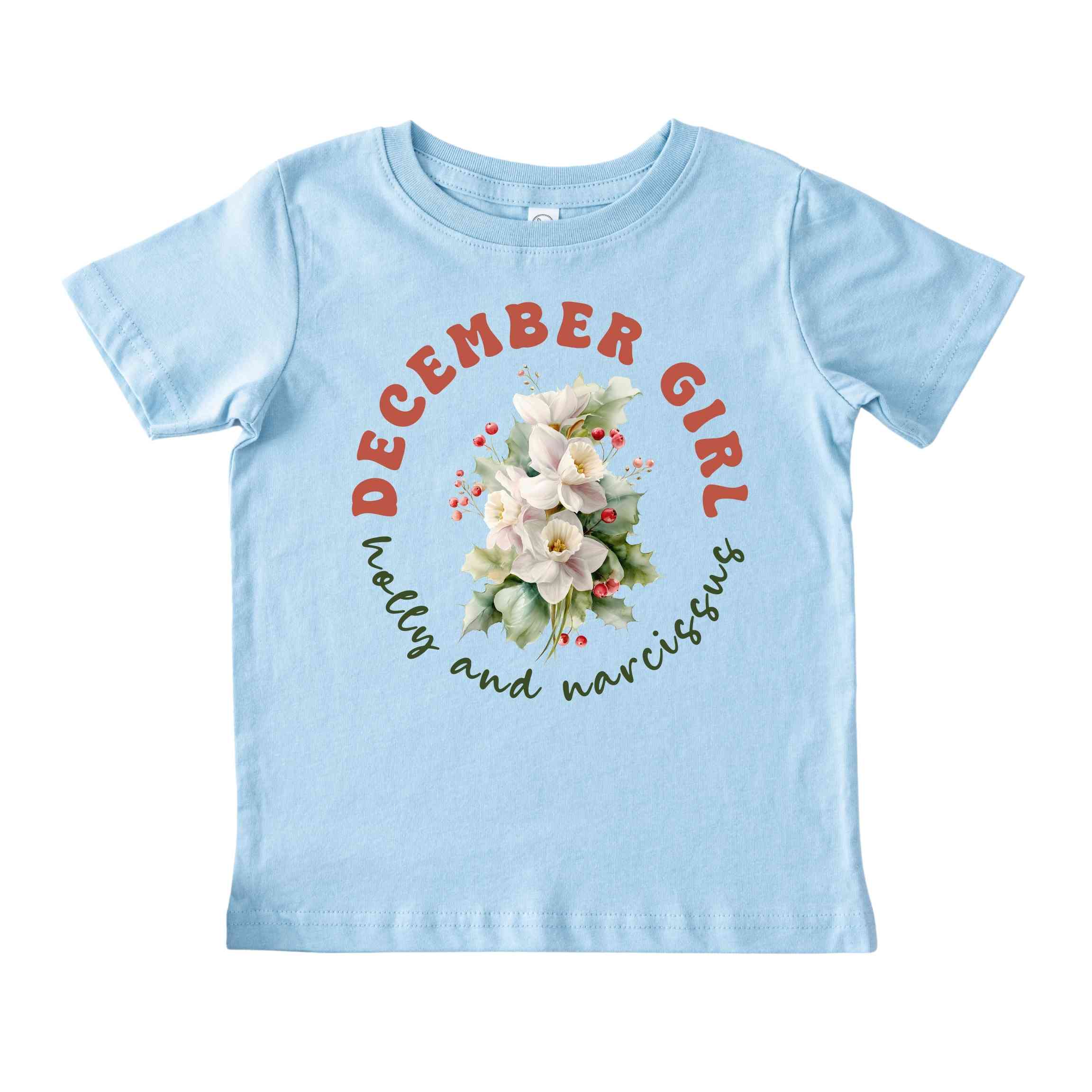 December Girl Birth Flowers (Bouquet) Tee - Toddlers