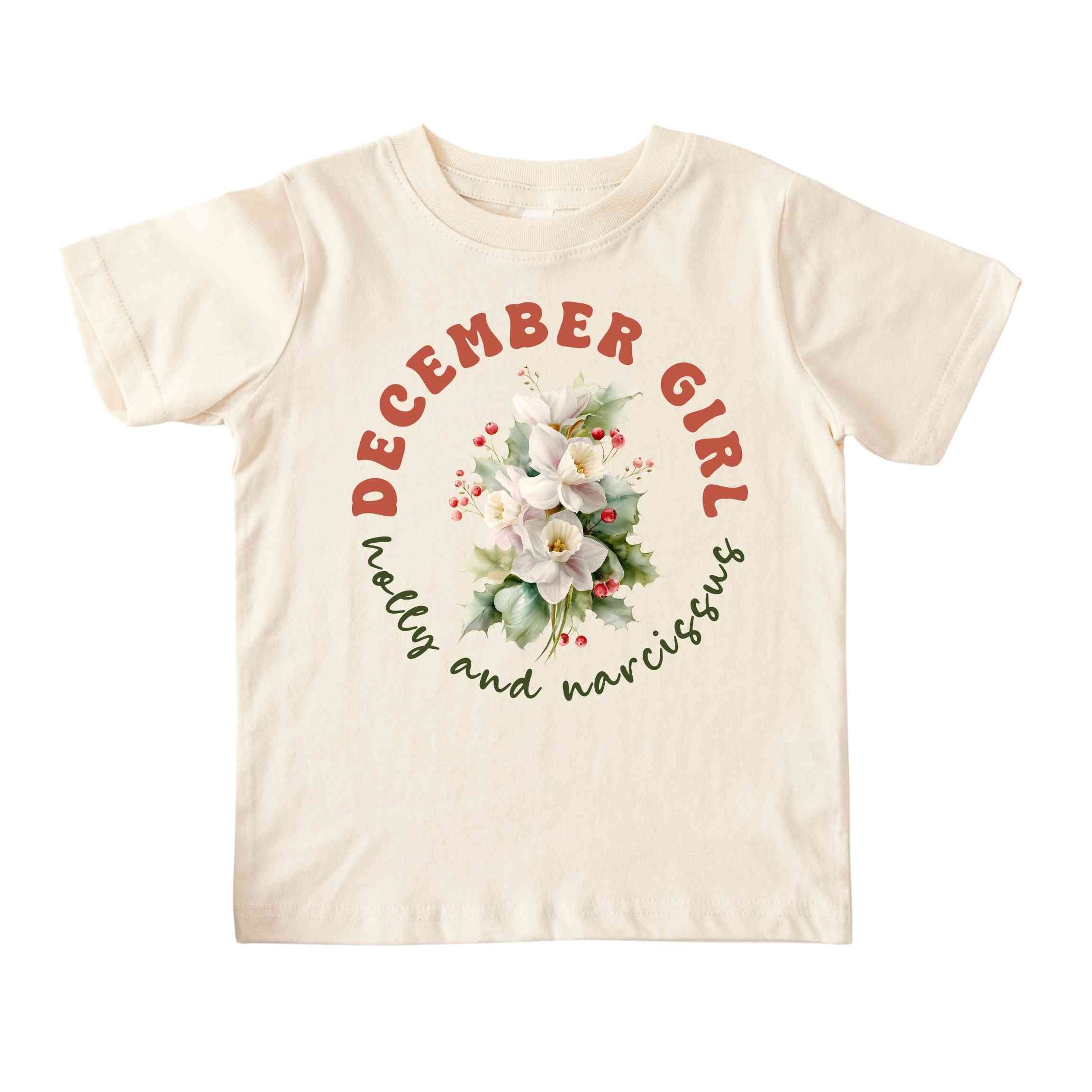 December Girl Birth Flowers (Bouquet) Tee - Toddlers
